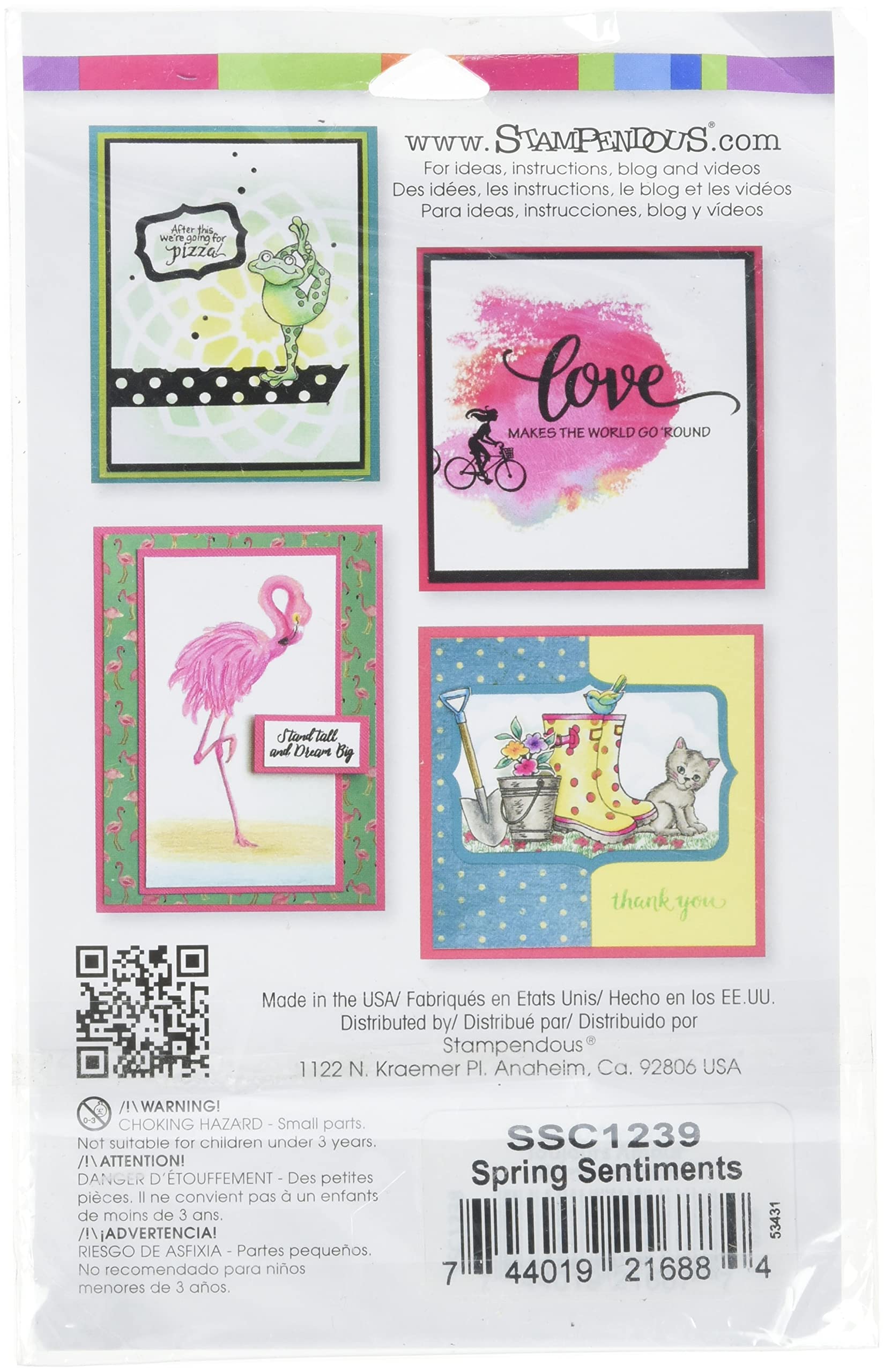 Stampendous SSC1239 Clear Stamps - Spring Sentiments for Card Making, Scrapbooking & DIY Crafts | Perfect for Greeting Cards, Journals & Spring Decorations