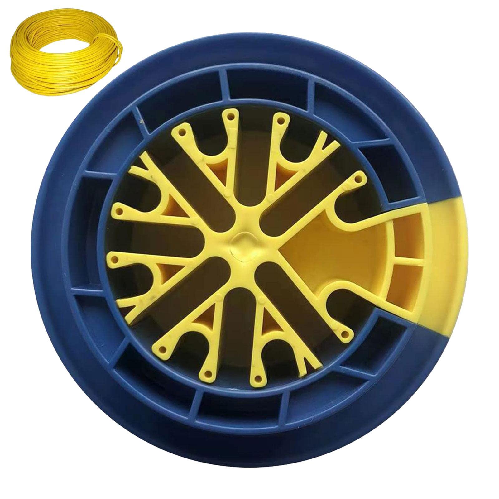 Professional Cable Comb Organizer Tool - Cord Management Kit for Wires & Cables (Blue/Yellow) | Perfect for Home Office, Gaming Setup & Server Room Organization | Portable Cable Dresser & Bundler for Neat Wire Arrangement