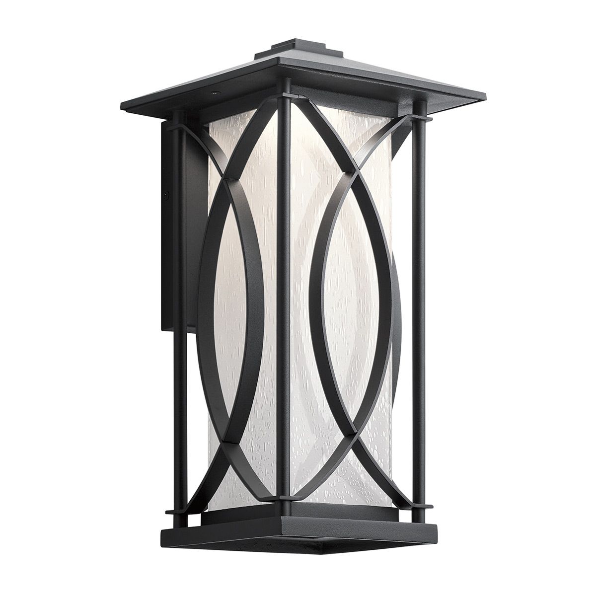Ashbern 1 Light Small/Medium/Large Outdoor Wall Lantern - Textured Black Finish, E27 Socket, IP44 Waterproof - Perfect for Porch, Patio, Garden & Exterior Wall Lighting