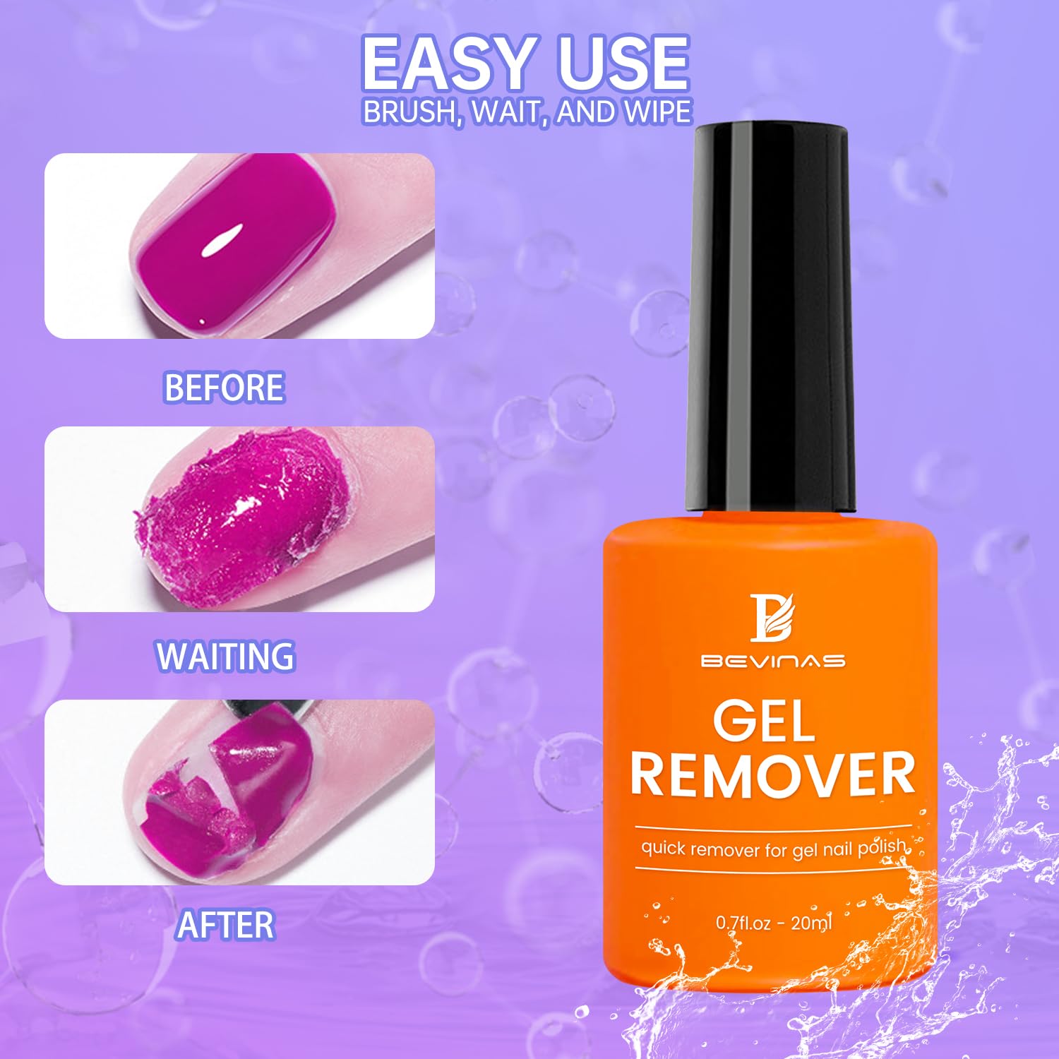 Professional Gel Nail Polish Remover Kit with Nail Latex Tape - Fast & Gentle Gel Removal for Manicures - Perfect for Salon & Home Nail Care
