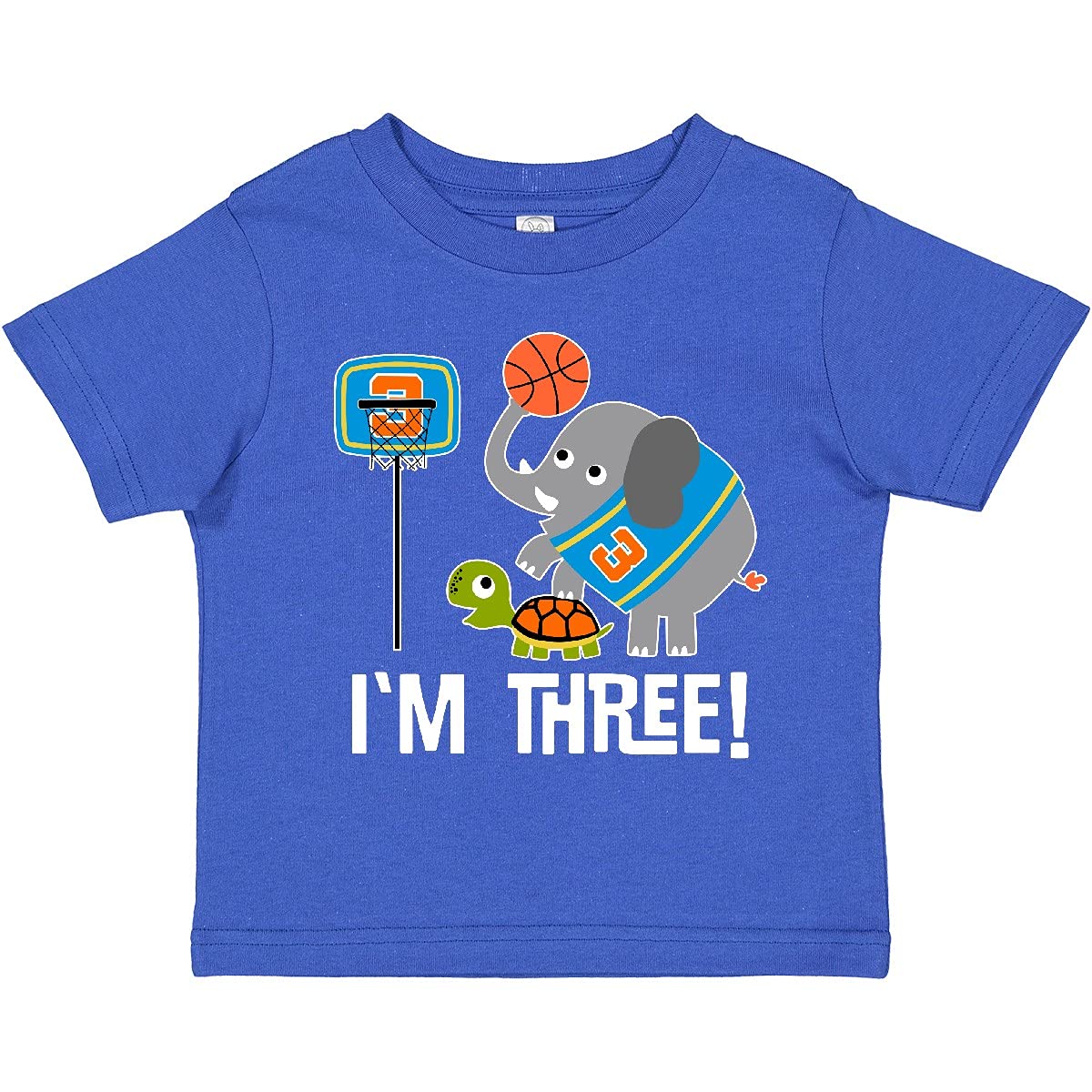 Inktastic Basketball 3rd Birthday T-Shirt for 3 Year Old Boys & Girls - Fun Toddler Birthday Outfit for Sports Parties & Playdates