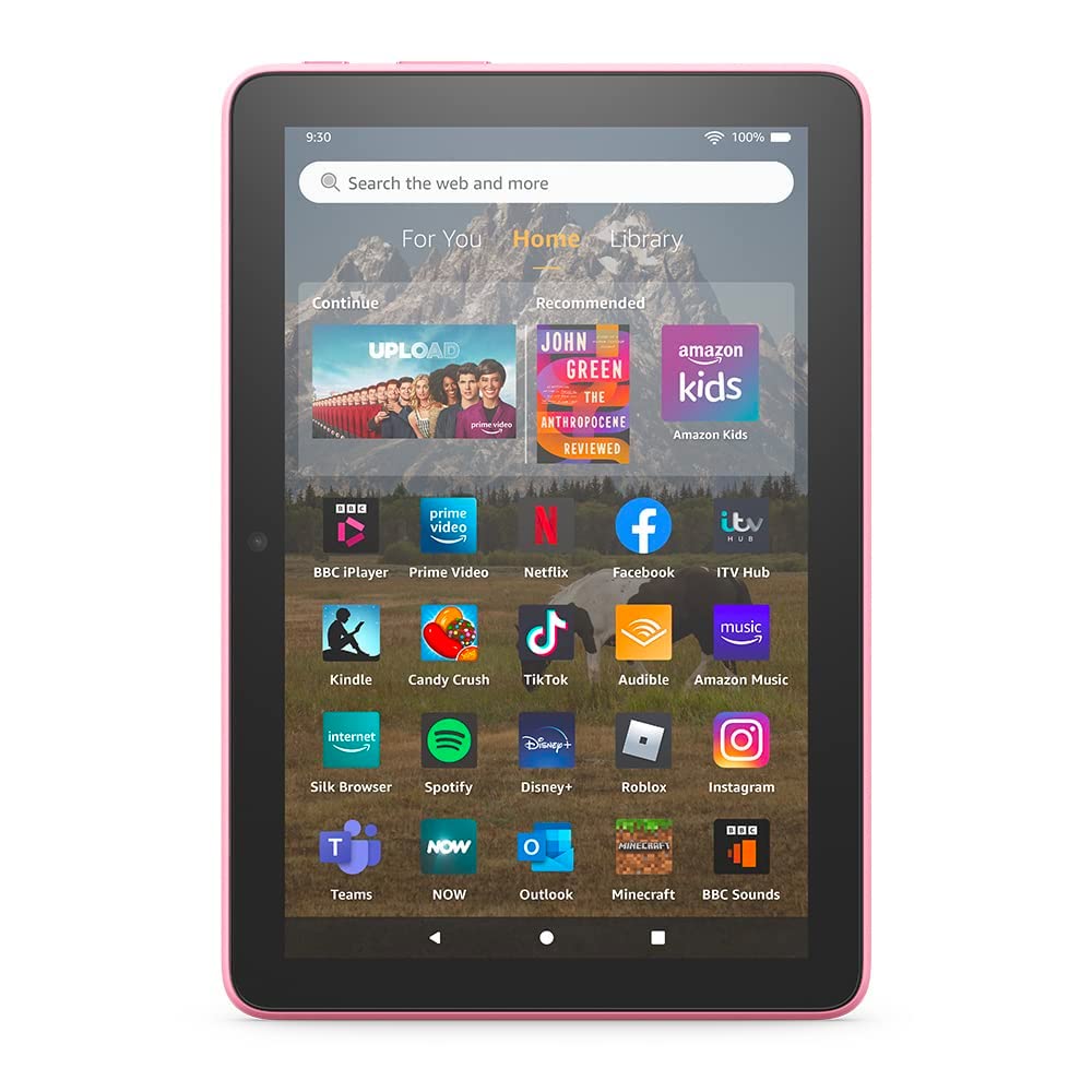 Fire HD 8 Tablet 64GB - Rose Color with Special Offers + Protective Case & 2-Pack Screen Protector Bundle | Perfect for Reading, Streaming & Travel