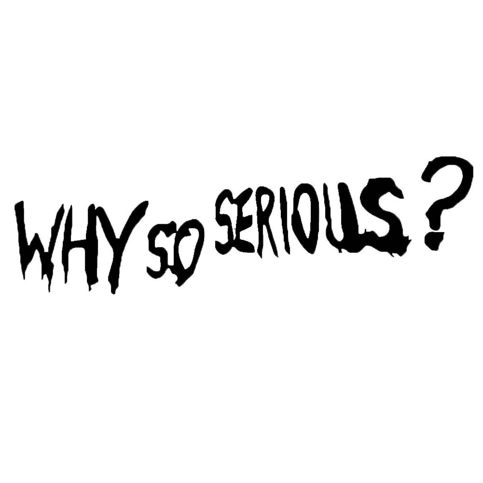 Funny 'Why So Serious?' Reusable Car Decals - Reflective Movable Stickers for Windows & Bumpers - Joker Inspired Car Accessories for Halloween & Comic Con Events