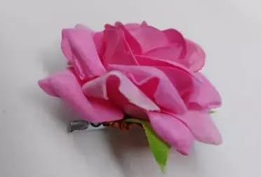 Pink Rose Hair Clips for Women - Light Pink Floral Hair Accessories (Pack of 1) - Perfect for Weddings, Parties, and Everyday Style