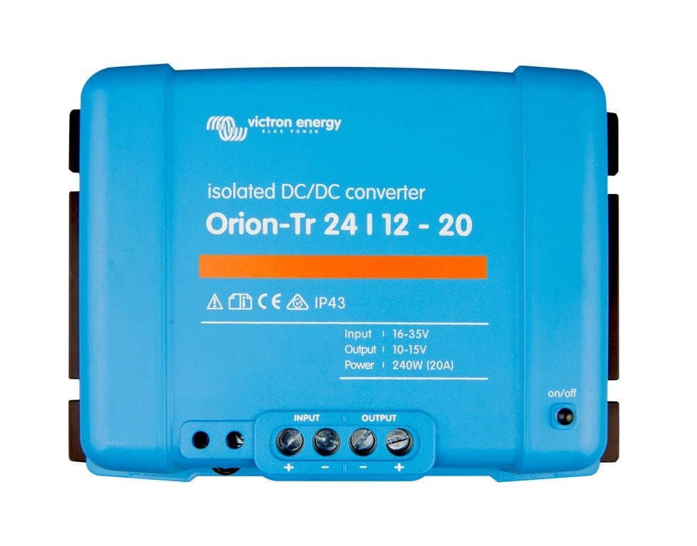 Victron Energy Orion Tr 24/12 20A (240W) Isolated DC-DC Converter - High Efficiency Voltage Regulator for RVs, Boats & Solar Systems | ORI241224110 | Perfect for Off-Grid Power & Mobile Applications
