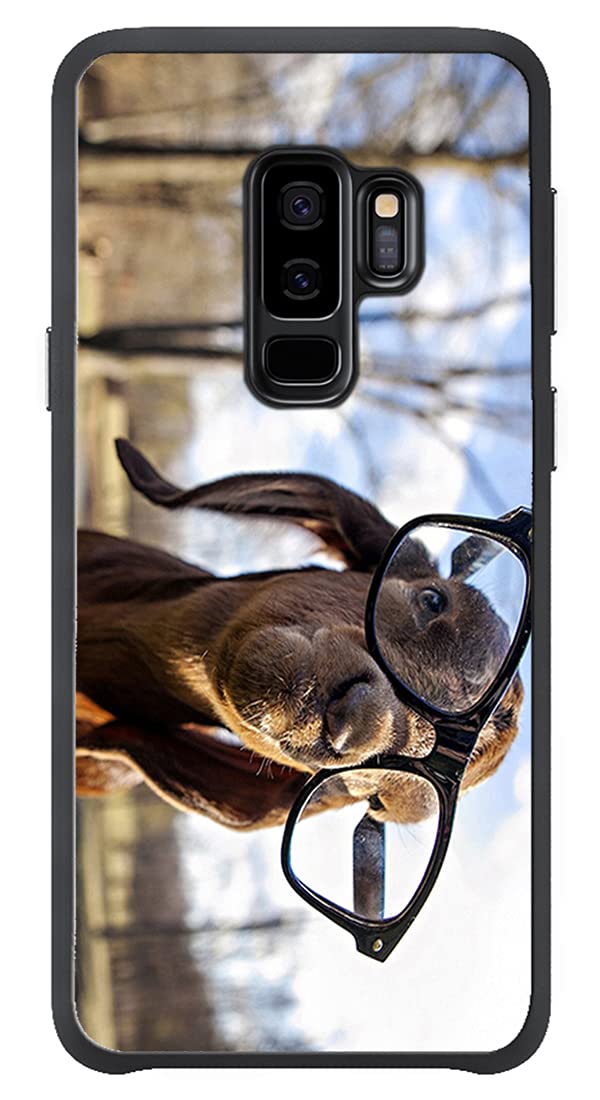 Samsung Galaxy S9 Plus Case - Shockproof TPU Phone Cover with Stylish Goat & Glasses Design - Perfect for Daily Use, Travel & Outdoor Protection