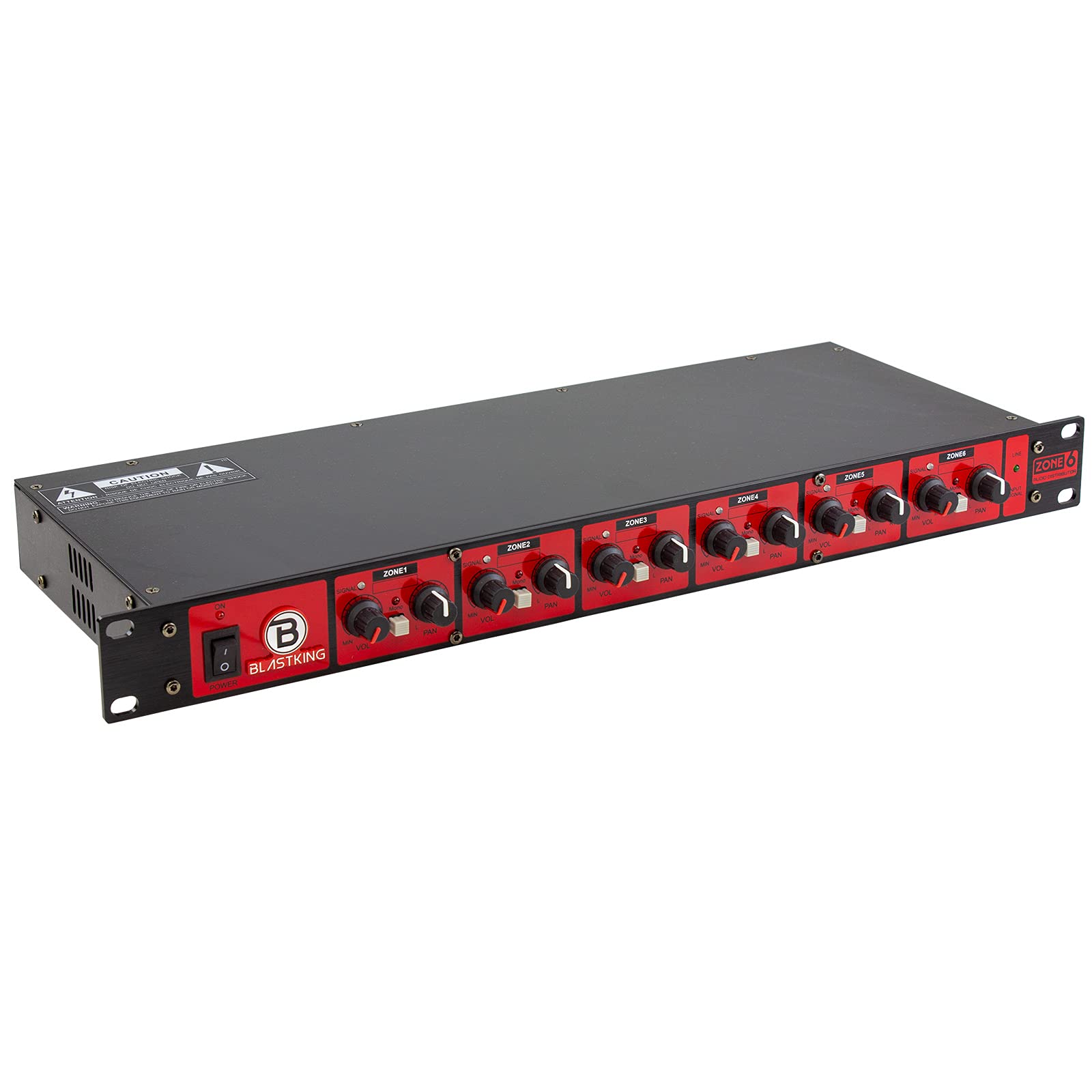 Blastking ZONE6 Six Zone Ultra Low Noise Audio Distributor - Premium Multi-Room Audio System for Home Theater, Office & Commercial Use