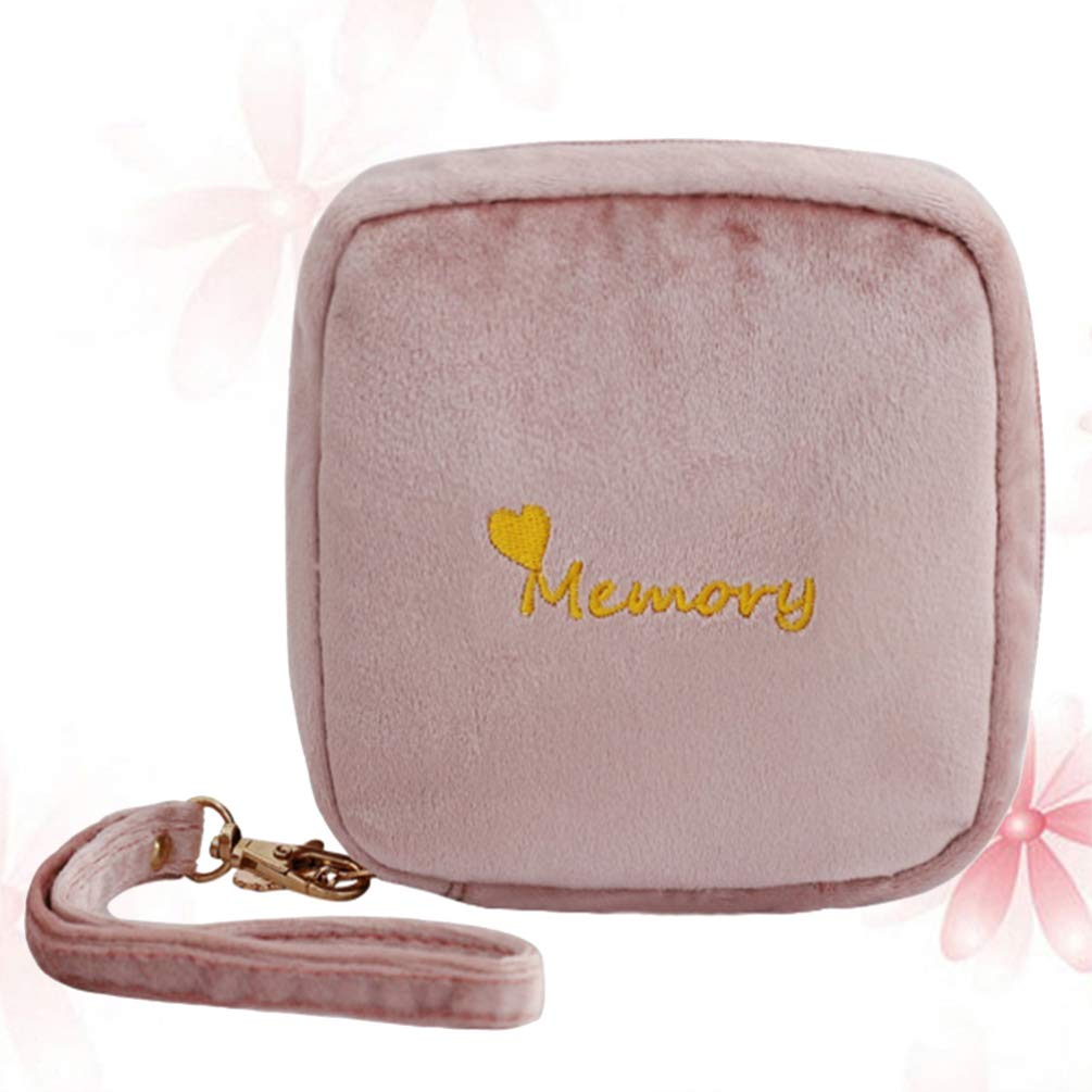 EXCEART 1pc Pads Organizer - Waterproof Period Pad Bag & Makeup Pouch for Women | Feminine Hygiene Products Storage | Travel Diaper Pouch & Tampon Disposal Bag | Portable Cosmetic Organizer for Gym, Office & Vacation Essentials