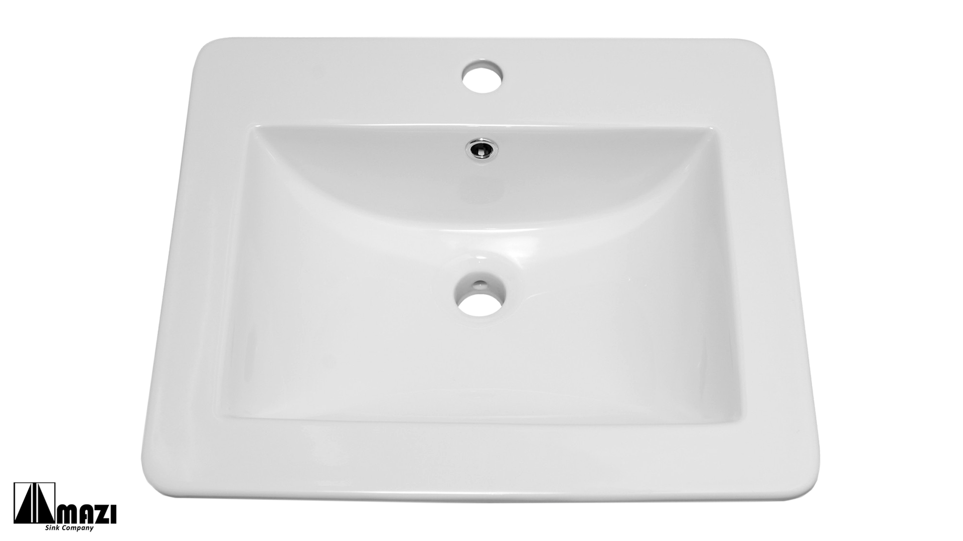 Premium Ceramic Drop-In Bathroom Sink 1645 - White Porcelain Vessel Sink for Vanity & Powder Room - Perfect for Modern Bathroom Renovations