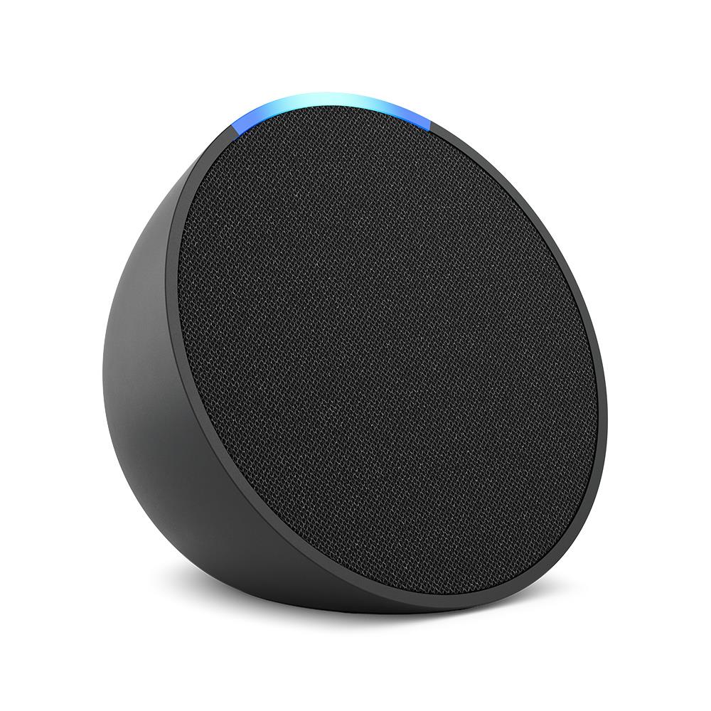 Amazon Echo Pop Compact Smart Speaker with Alexa (Charcoal) - Perfect for Bedroom, Kitchen & Small Spaces | Voice Control, Music Streaming & Smart Home Hub