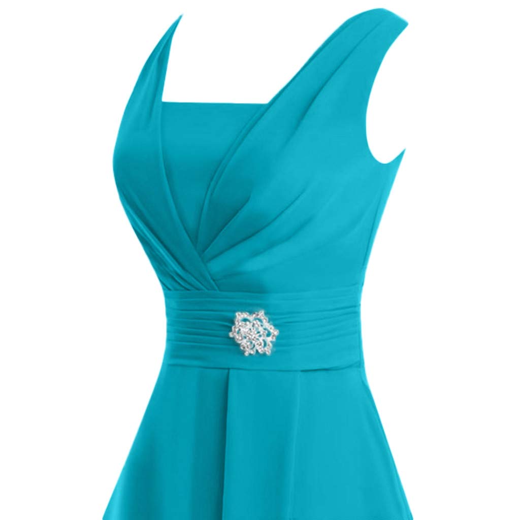 Aniywn Women's Plus Size Formal Wedding Bridesmaid Dress - High Waist Ball Gown for Prom, Cocktail Party & Evening Events - Elegant A-Line Prom Dress for Special Occasions