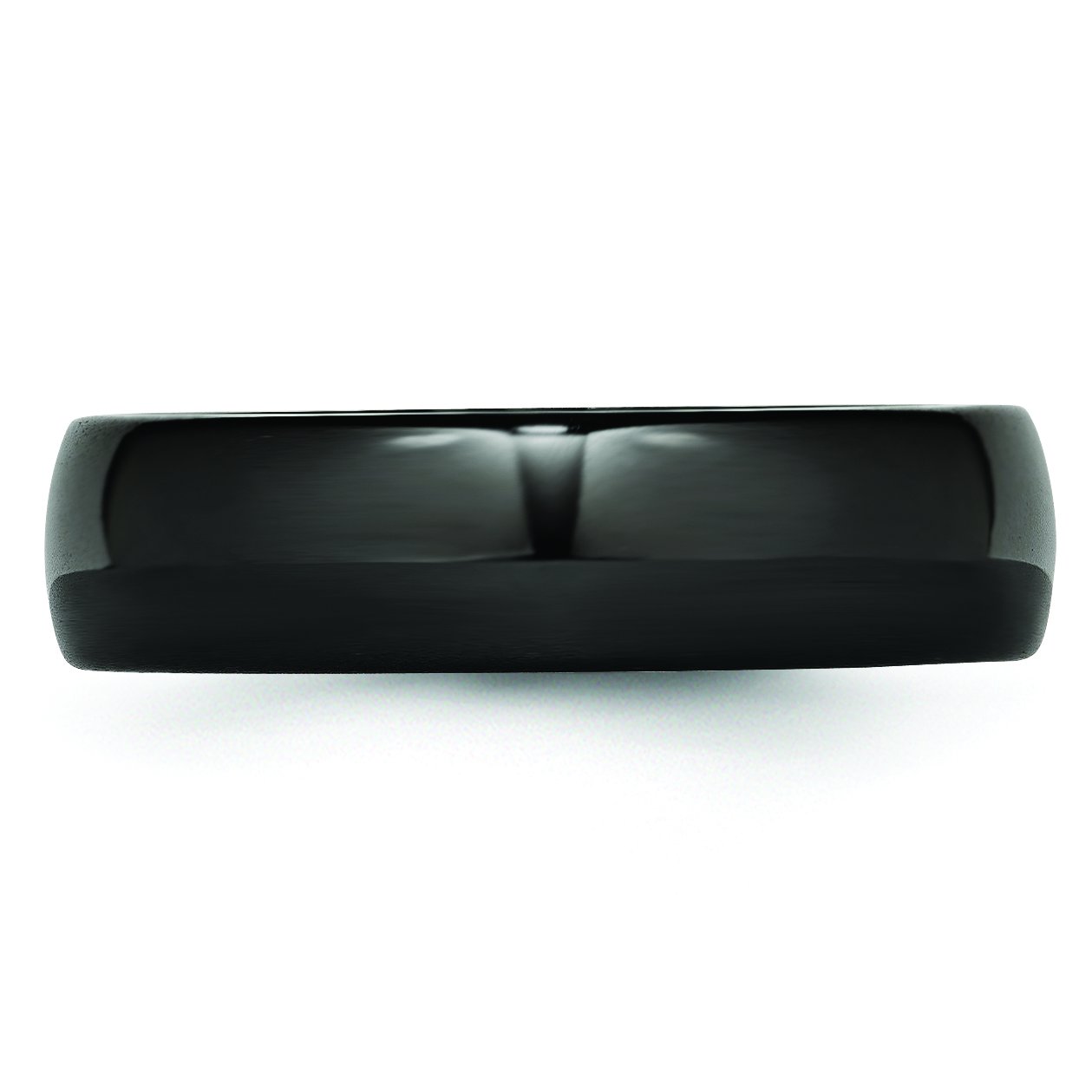 Men's Black Ceramic 6mm Polished Wedding Band Ring - Durable & Comfortable for Everyday Wear, Anniversary Gifts & Special Occasions