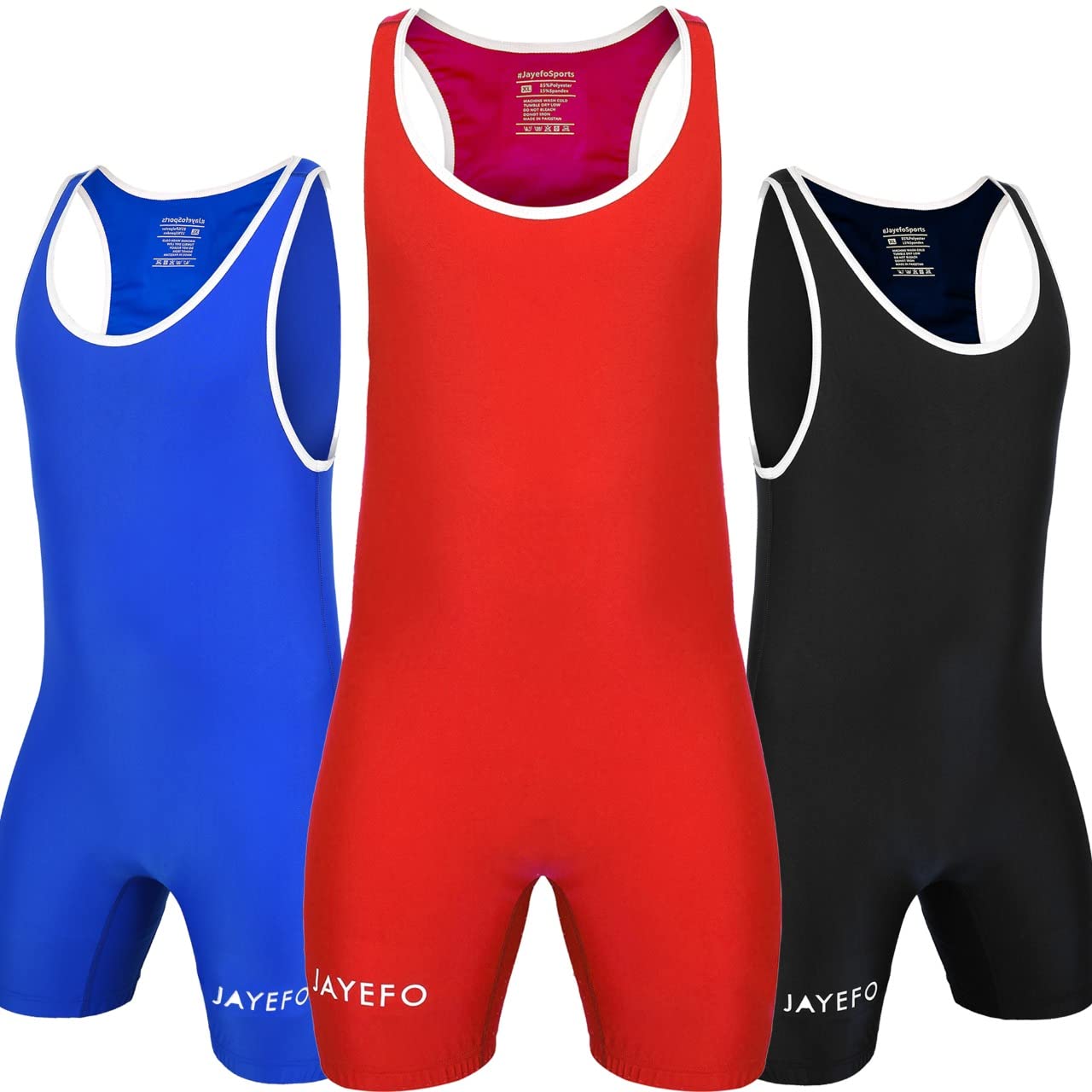 Jayefo Pro Wrestling Singlet for Men - High Performance Adult Wrestle Gear & Uniform - Perfect for Training, Competitions, and MMA Matches