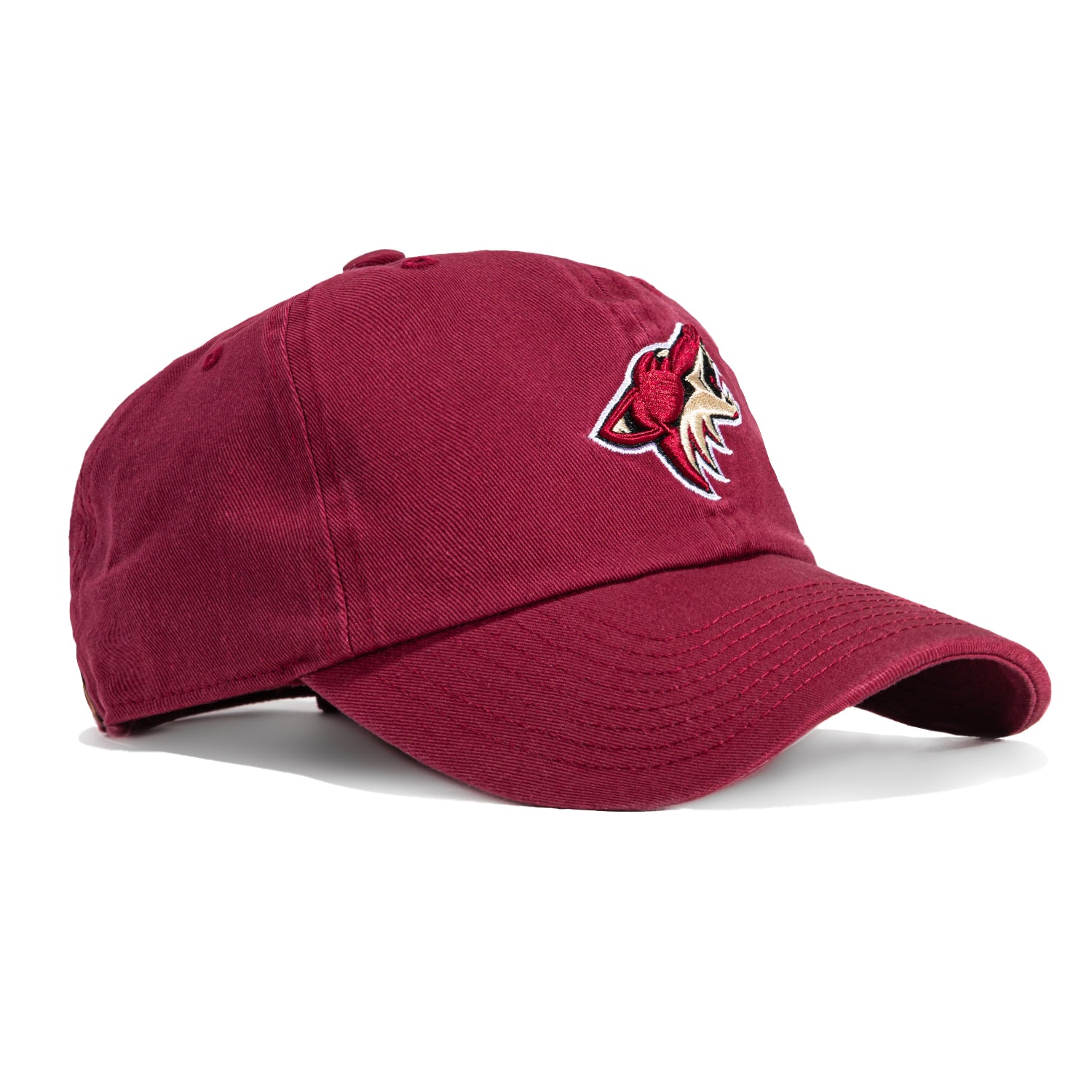 47 Brand Arizona Coyotes Cleanup Adjustable Hat - Cardinal Red Snapback Cap for Men & Women | Perfect for Baseball, Outdoor Sports & Casual Wear
