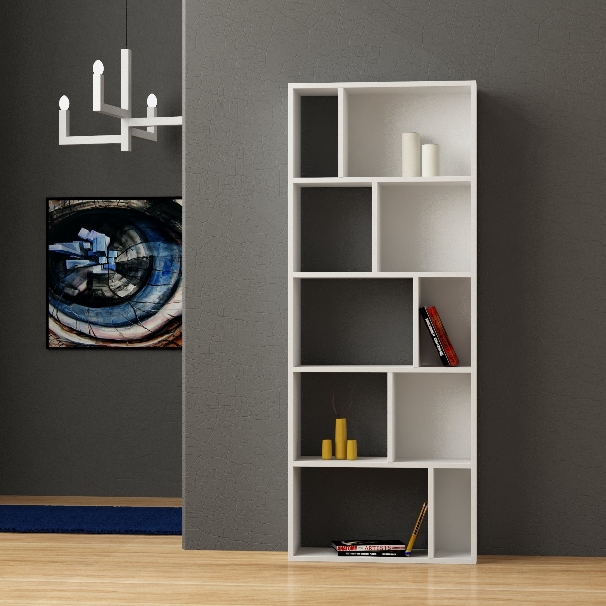 Elegant Jade Bookcase - Modern Wooden Bookshelf for Home & Office - Perfect for Living Room, Bedroom, and Study Organization