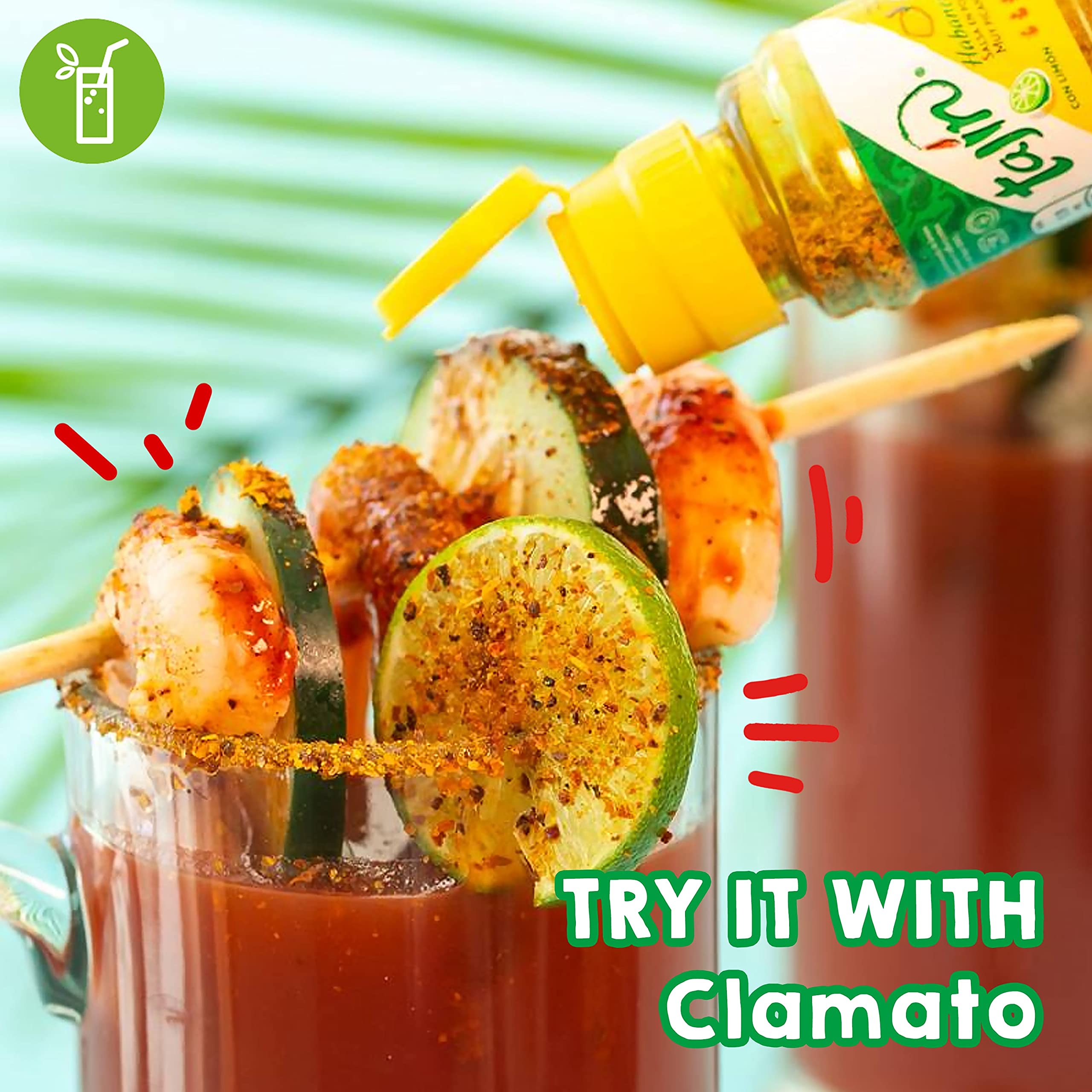 Tajin Habanero Chili Powder with Lime, 45g | Spicy Mexican Seasoning for Fruits, Meats, Snacks & Cocktails - Perfect for BBQ, Fruit Salads, Margaritas & Mexican Cuisine