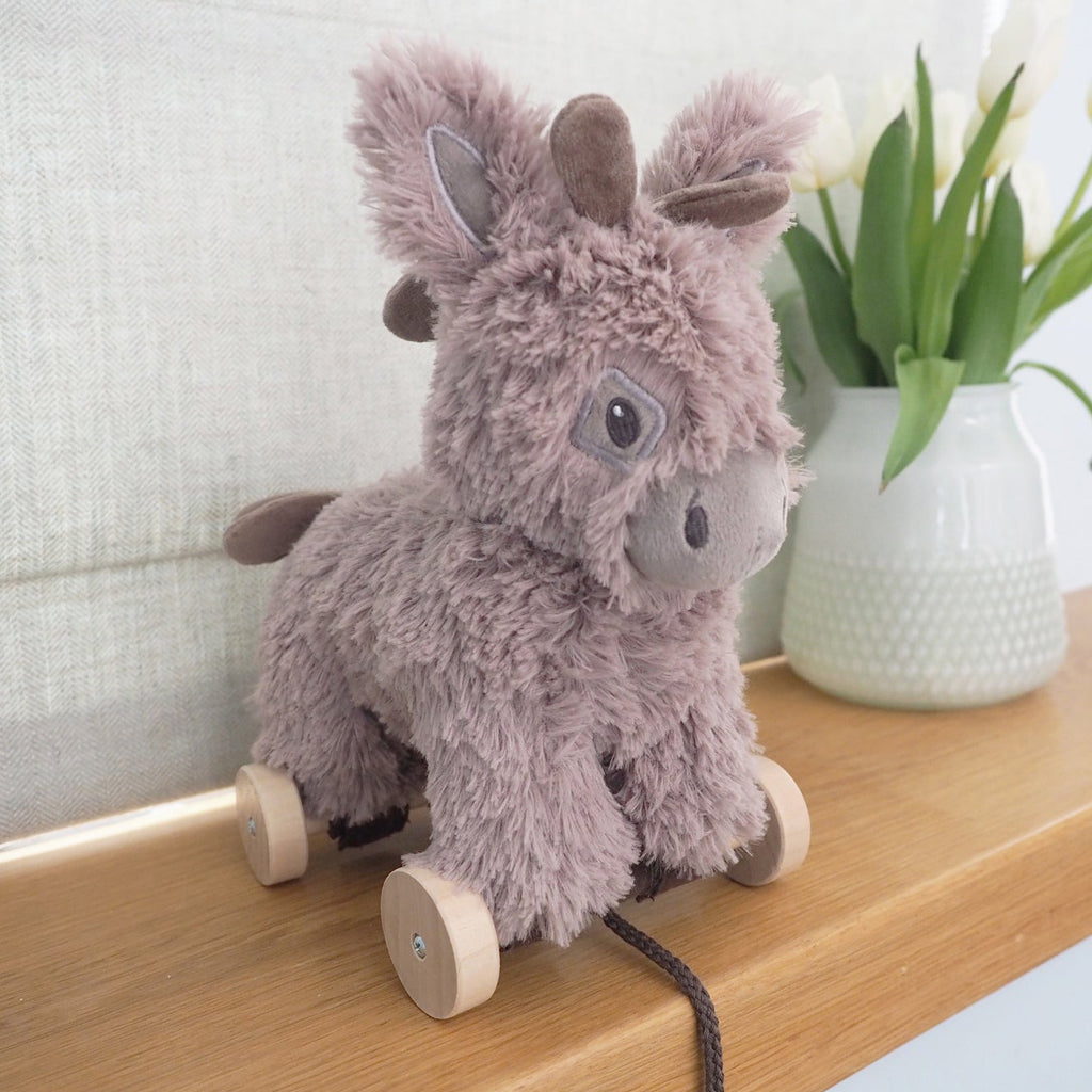 Norbert Wooden Donkey Pull Along Toy for Toddlers - Fun & Educational Walking Companion for Kids - Perfect for Indoor & Outdoor Playtime