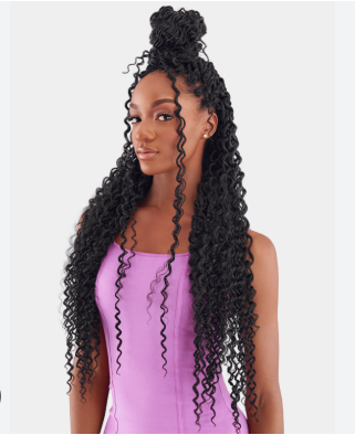 Pre-Looped Crochet Braid Hair Extensions - 45 Strands, 3X Density, Boho Curly Locs, 24 Inch - Perfect for Protective Styles, Twist Outs & Bohemian Looks