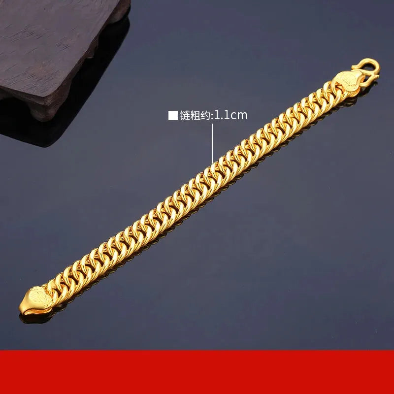 24K Pure Gold Bracelet for Men - 999 Solid Real Gold Bangle, Classic & Trendy Luxury Jewelry Gift - Perfect for Parties, Weddings & Special Occasions (2023 New Collection)
