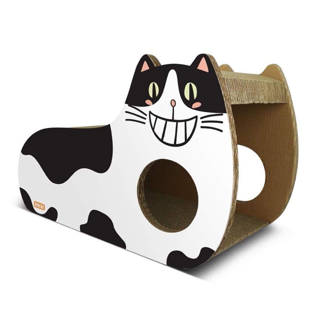 Eco-Friendly Cat Scratching Pad - Durable Corrugated Cardboard for Clawing, Protects Furniture, Doubles as Cozy Cat Bed - White | Perfect for Indoor Cats, Home & Office Use