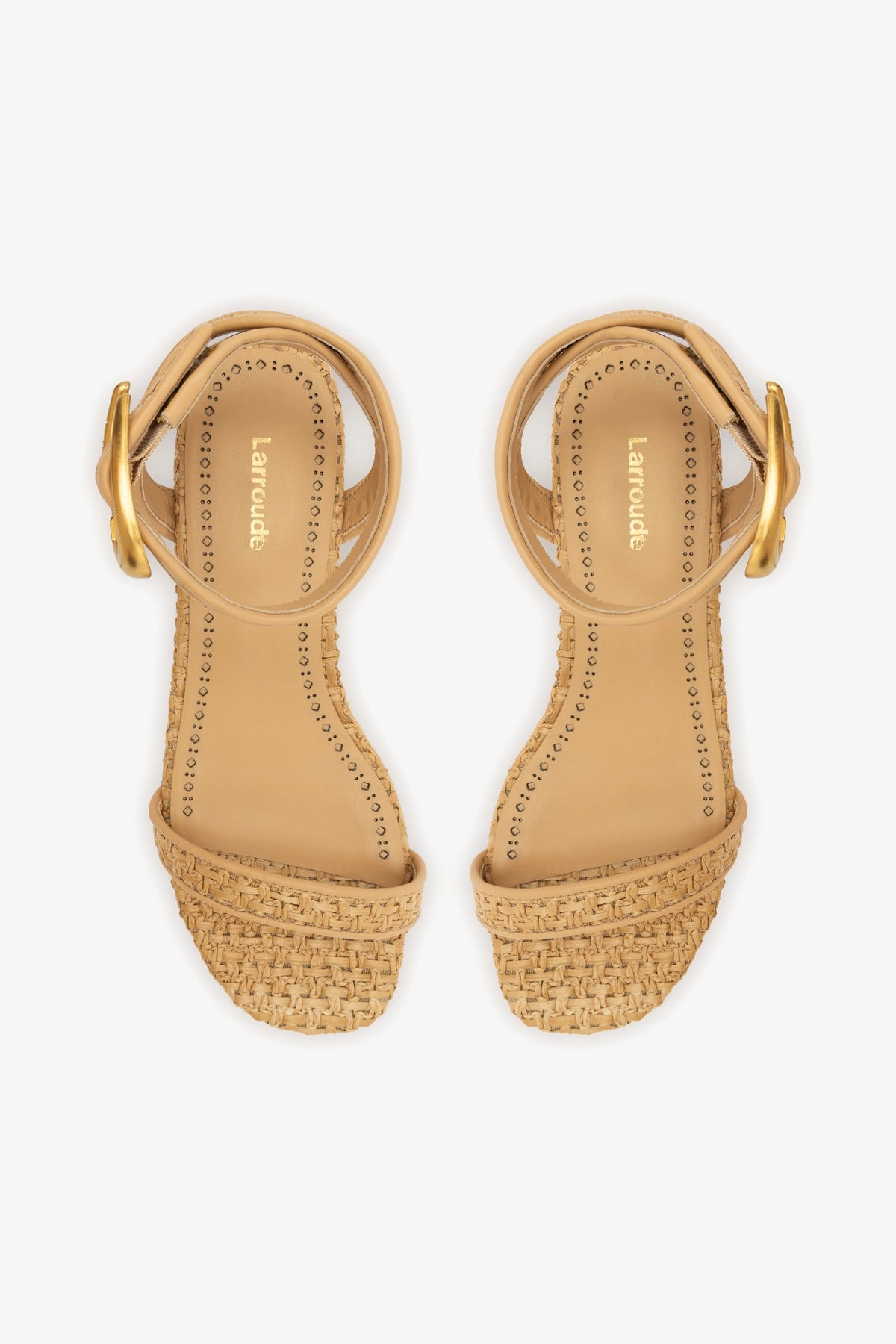 Verona Flat Sandal Women's Beige Leather & Natural Raffia Summer Sandals - Comfortable Casual Shoes for Beach, Vacation and Everyday Wear