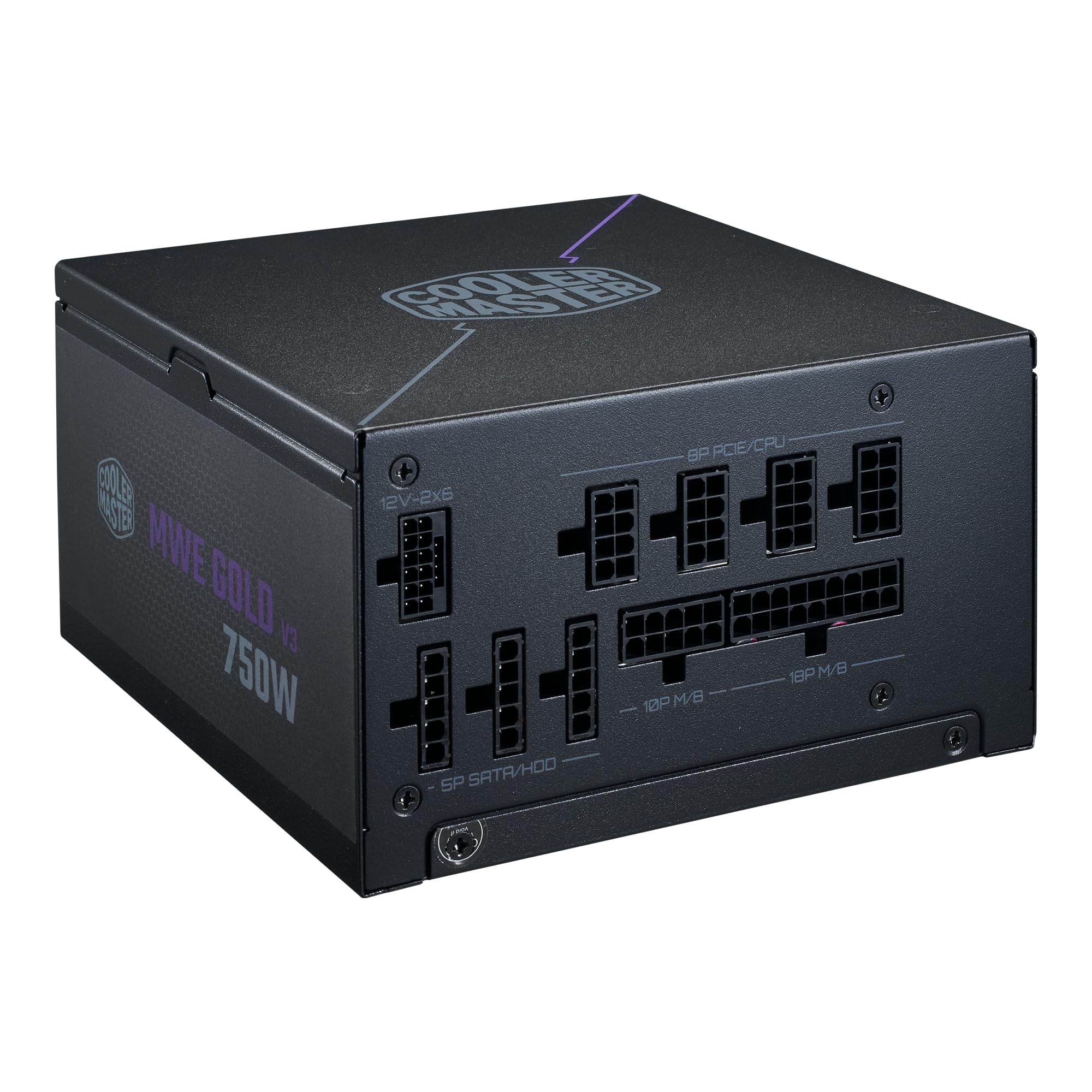 Cooler Master MWE Gold 750 V3 Full Modular Power Supply - 750W 80+ Gold ATX 3.1 PSU with 12VHPWR Connector | Supports RTX 4080, PCIe 5.1 GPU | Zero-RPM Mode & Hexagonal Fan Cover | 10-Year Warranty | Perfect for Gaming PCs, Workstations & High-End Builds
