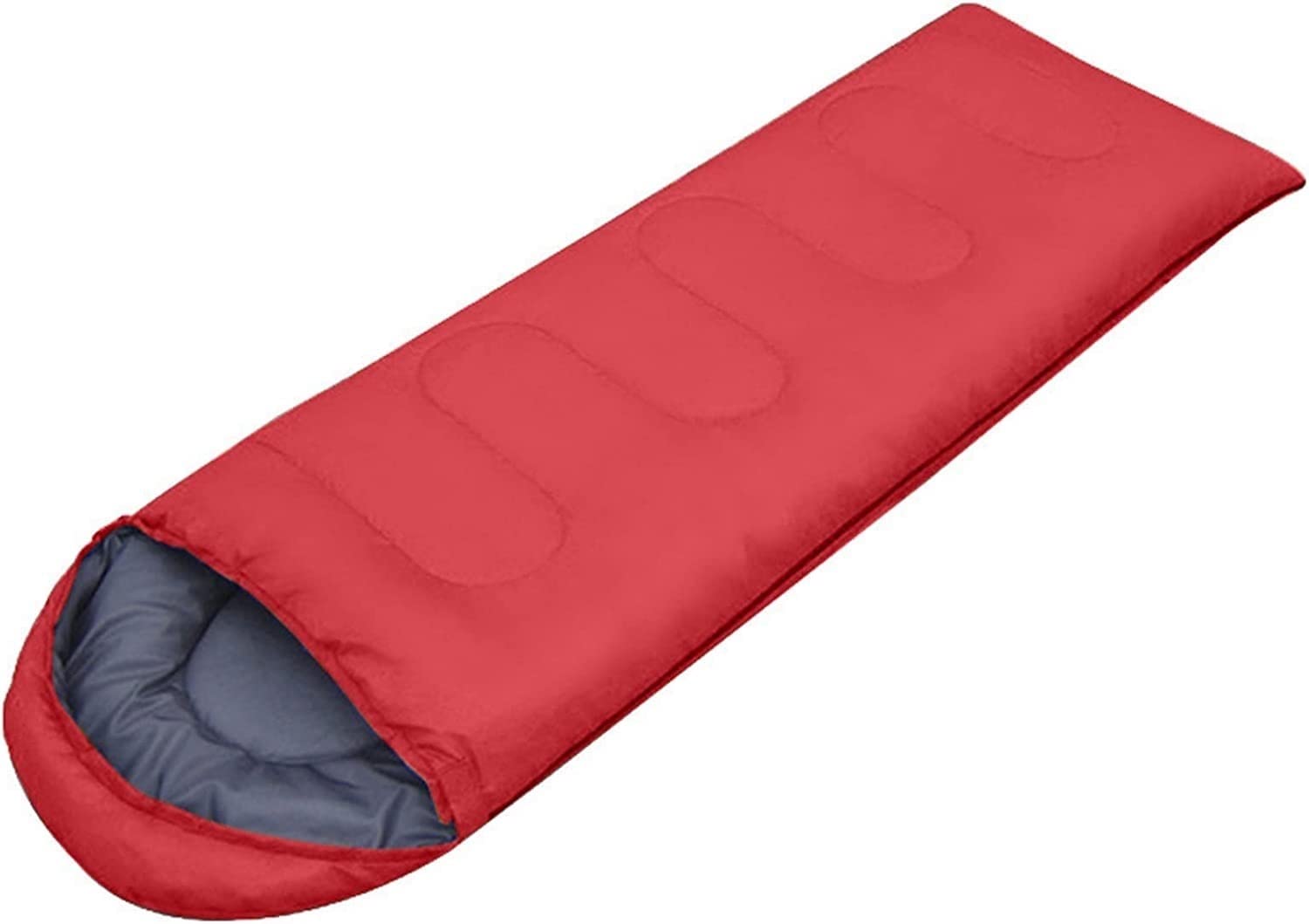 LUVADU ZHJ Portable Warm Lightweight Adult Sleeping Bag - Envelope Style for Outdoor Camping, Hiking, Travel - Red 220x75cm (1.8kg) - Perfect for Backpacking, Beach Trips & Emergency Preparedness