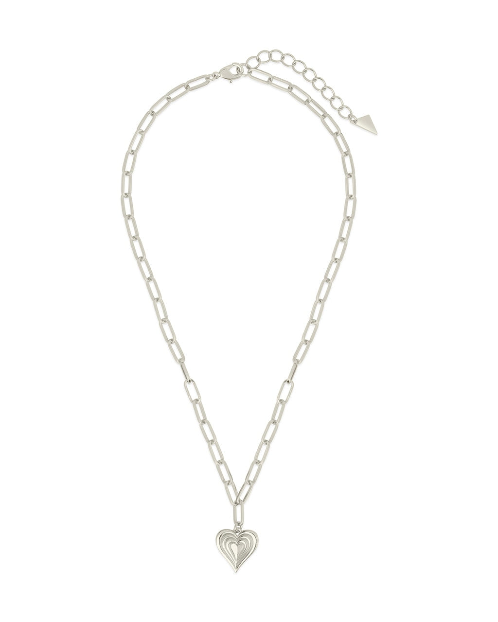Paperclip Beating Heart Pendant Necklace - Unique Minimalist Jewelry for Women - Perfect Gift for Valentine's Day, Anniversary & Everyday Wear