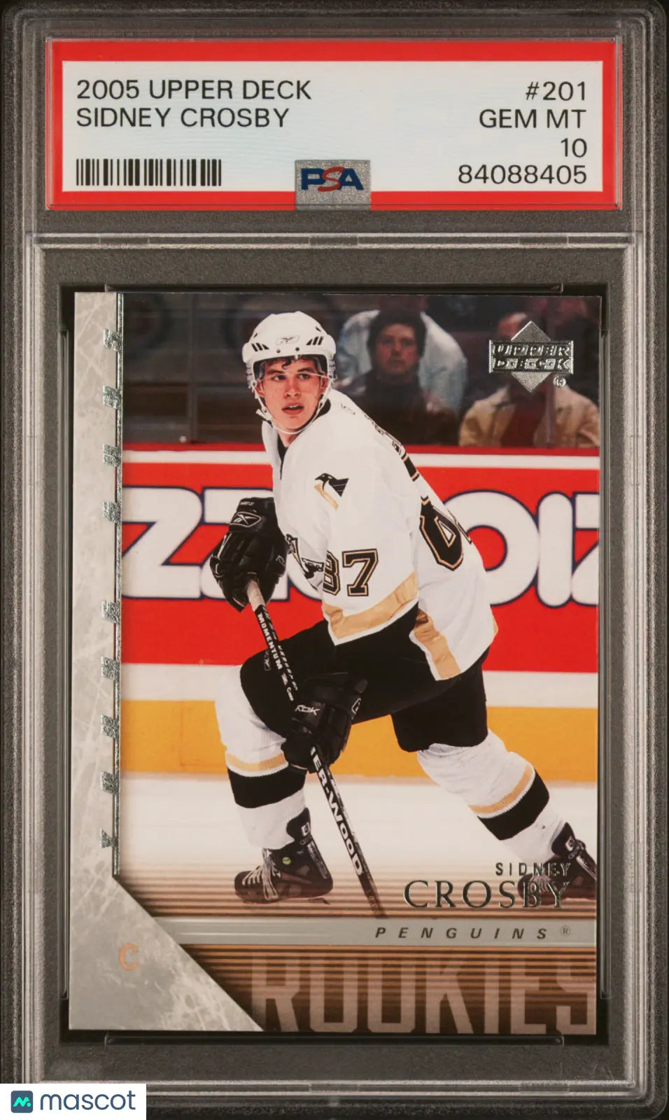 2005-06 Upper Deck Sidney Crosby Young Guns RC Rookie Card PSA 10 Gem Mint - Perfect for Hockey Collectors, Investment & Display in Man Caves