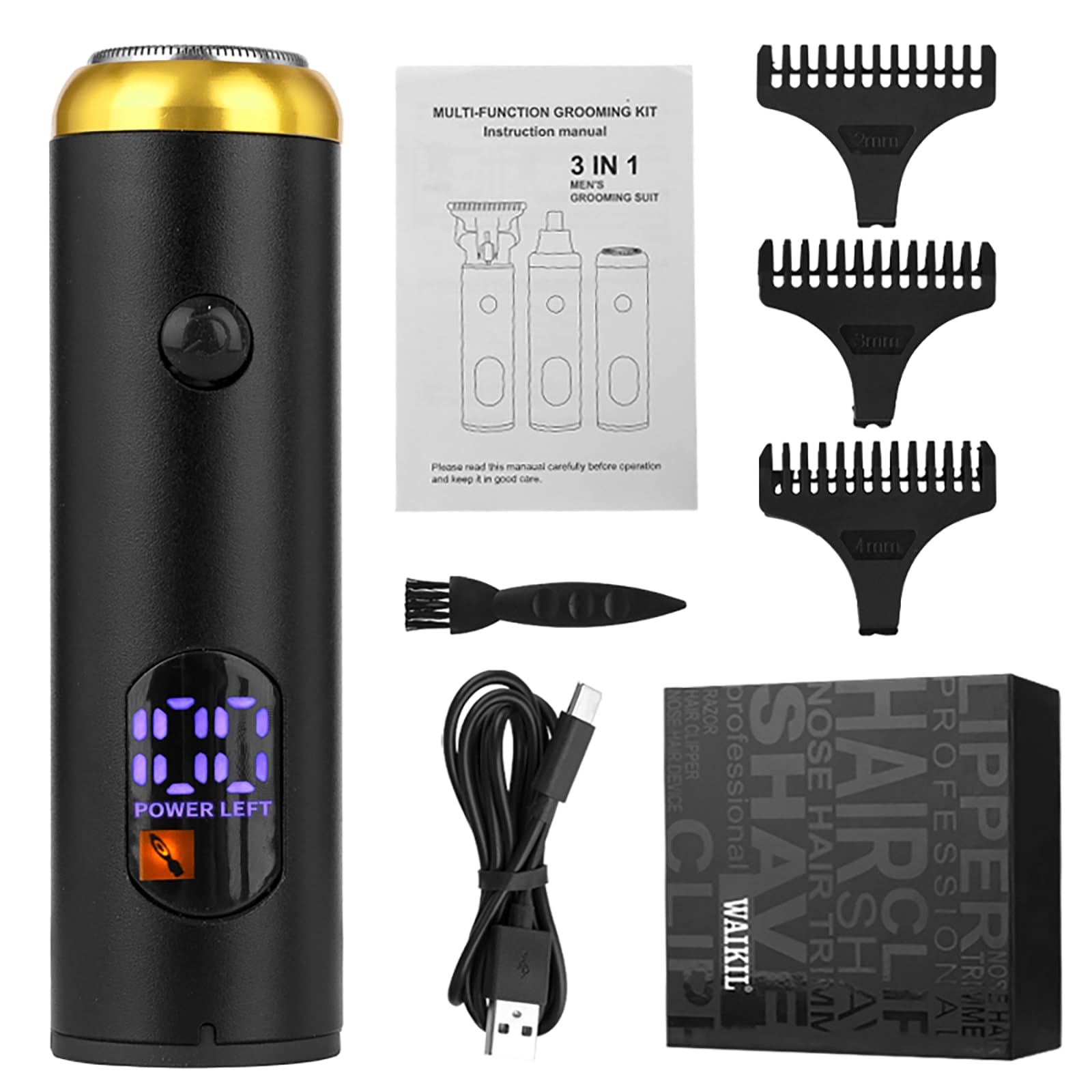 Best Electric Shaver for Men - USB Rechargeable Waterproof Wet/Dry Rotary Beard Trimmer | Portable Compact Design for Home & Travel | Perfect for Grooming, Business Trips & Daily Use