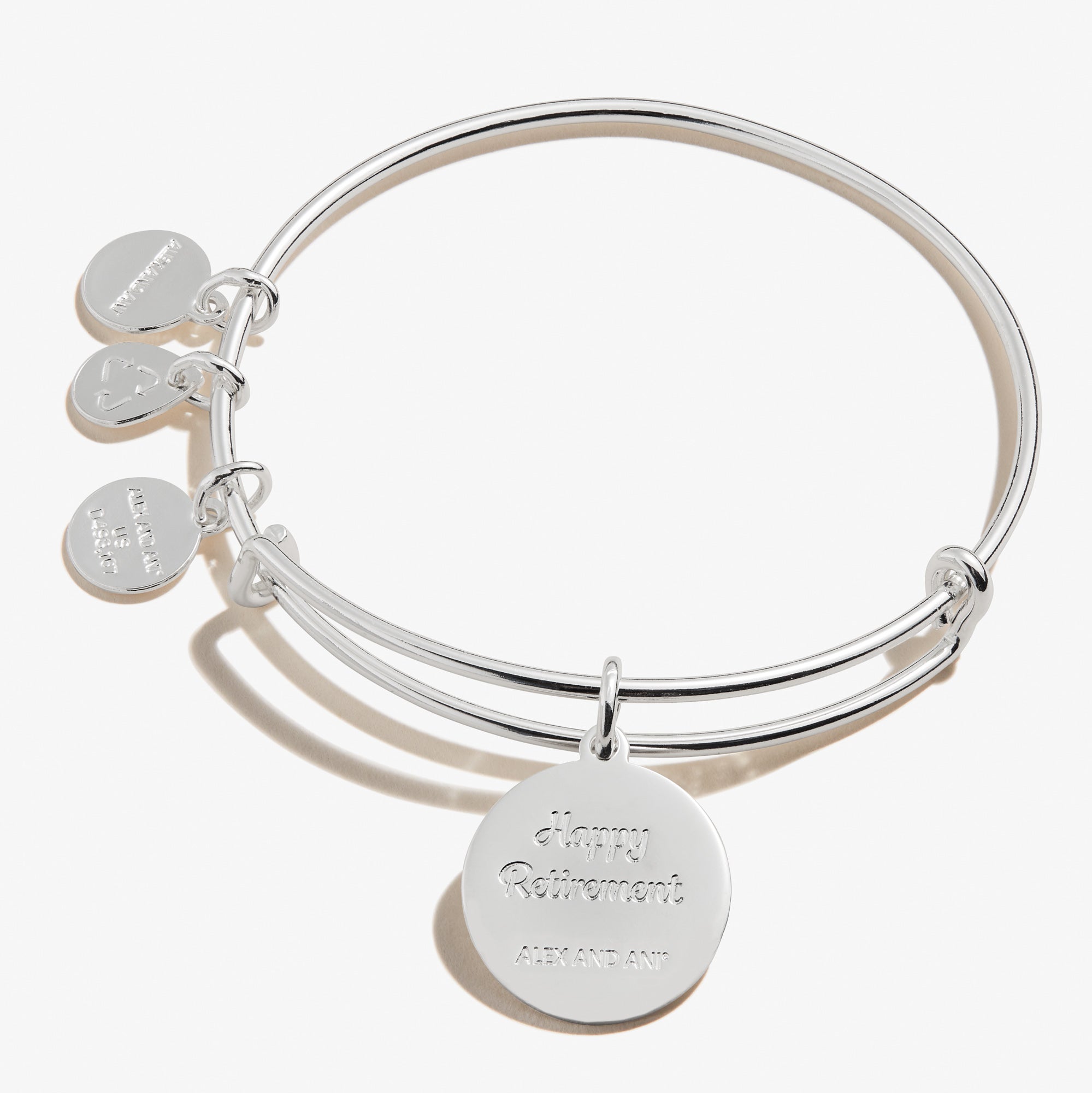 Happy Retirement Charm Bangle - Elegant Retirement Gift for Women - Perfect for Retirement Parties & Celebrations