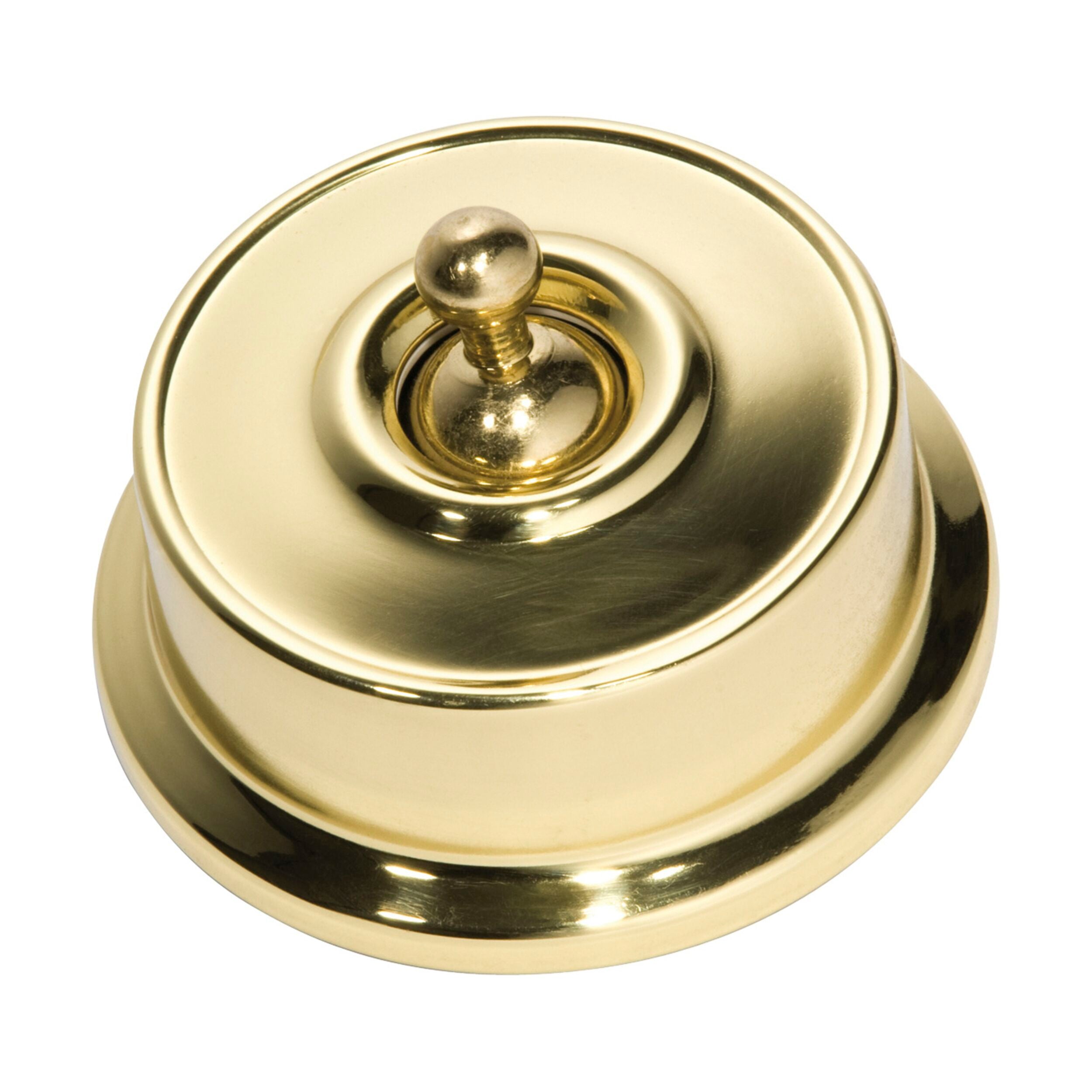 5470 Switch Federation Polished Brass D62xP38mm - Premium Light Switch Cover for Home & Office Decor | Elegant Hardware Upgrade for Living Room, Bedroom, Kitchen & Commercial Spaces
