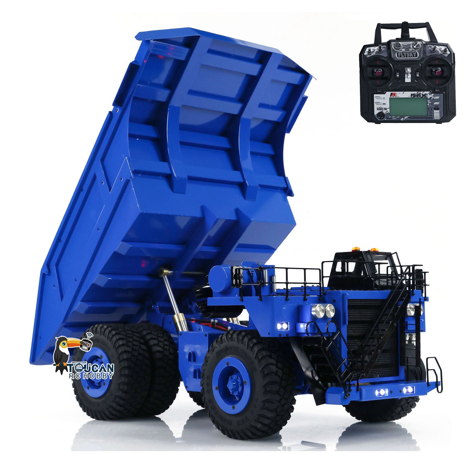 1/20 Scale 793D Radio Controlled Mining Truck - Assembled & Painted Metal Hydraulic Dump Truck Model with I6X Radio & Warning Lights - Perfect for Collectors, Construction Enthusiasts, and RC Hobbyists