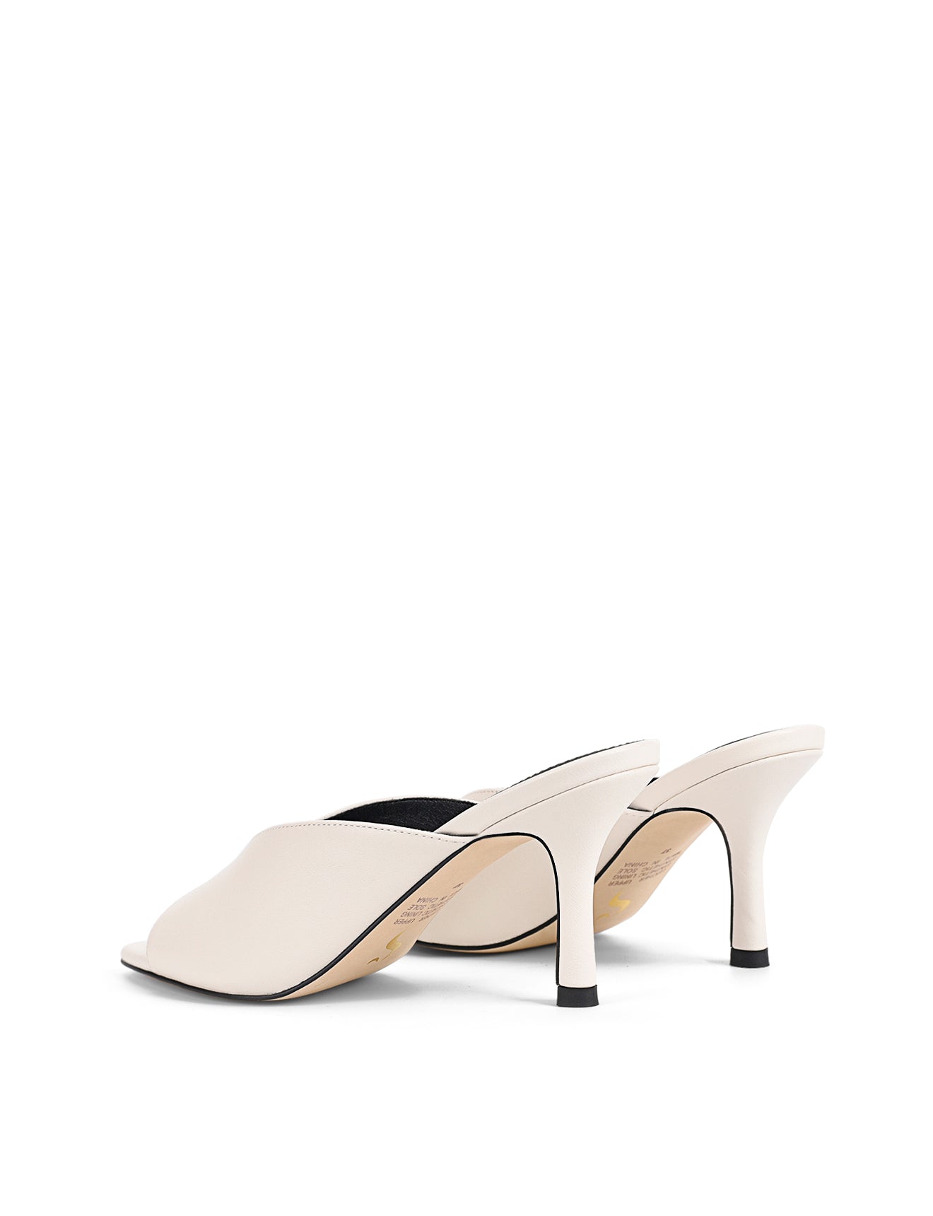 Mabel Point Toe Mules - Chalk White Leather Slip-On Shoes for Women | Comfortable & Stylish for Office, Casual Outings & Summer Wear