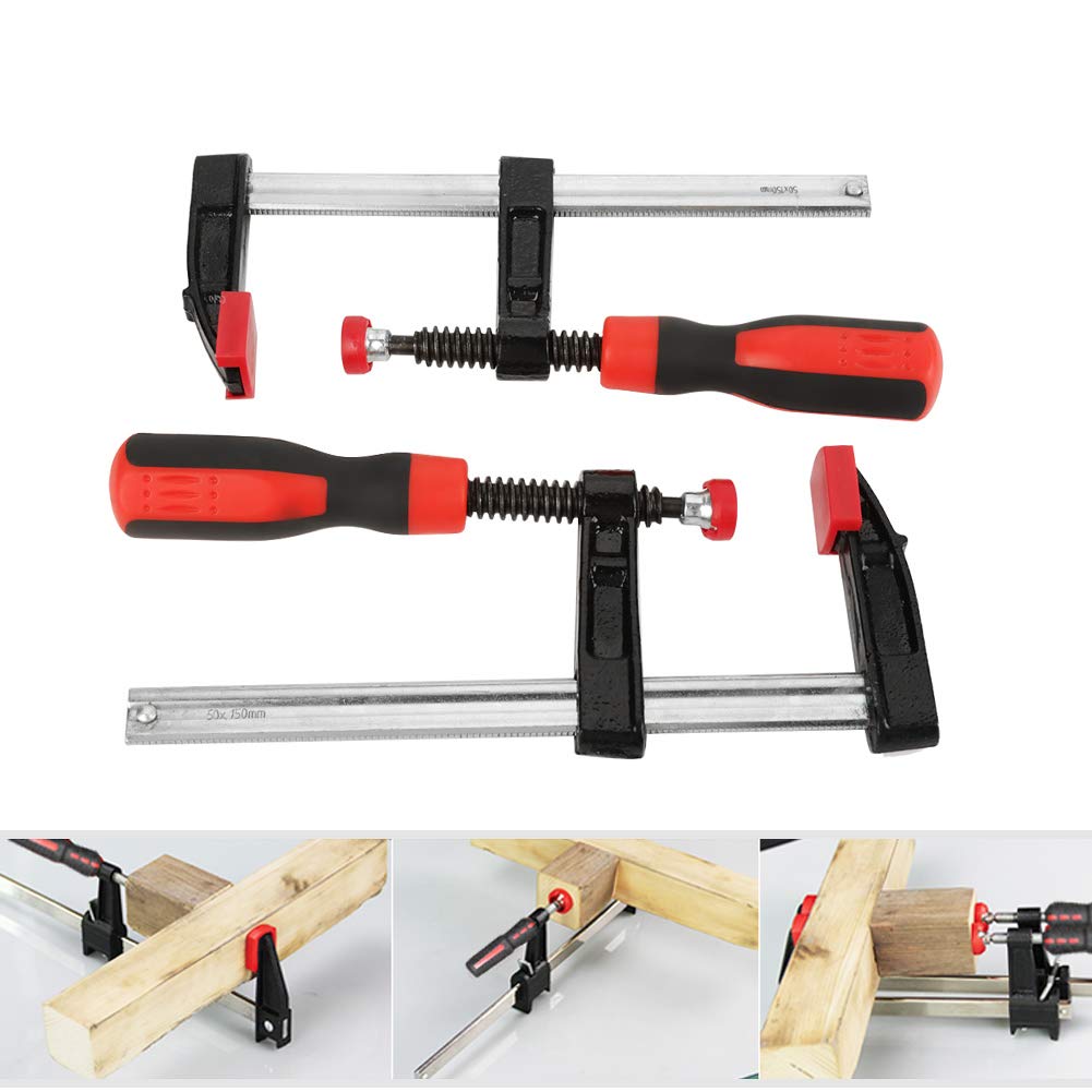 4Pcs Heavy Duty F Clamps 50x150mm - Woodworking Bar Clips for DIY & Crafting