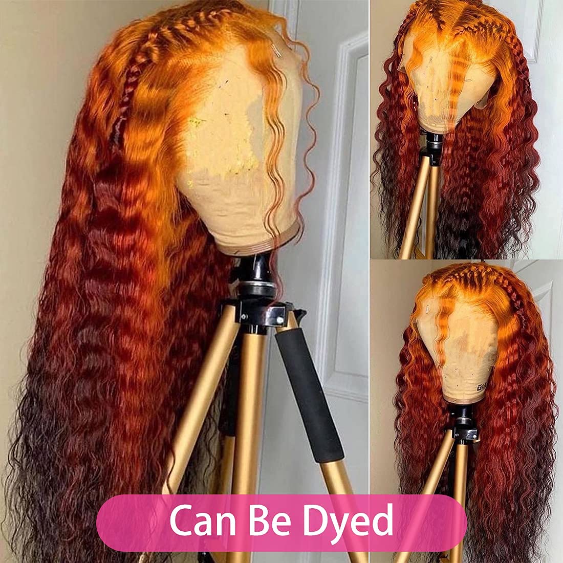 30 Inch Deep Wave Lace Front Wigs Human Hair - 13x4 HD Lace Frontal Brazilian Hair Wig with Pre-Plucked Curly Lace - 150% Density for Natural Look - Perfect for Daily Wear, Cosplay, and Special Occasions