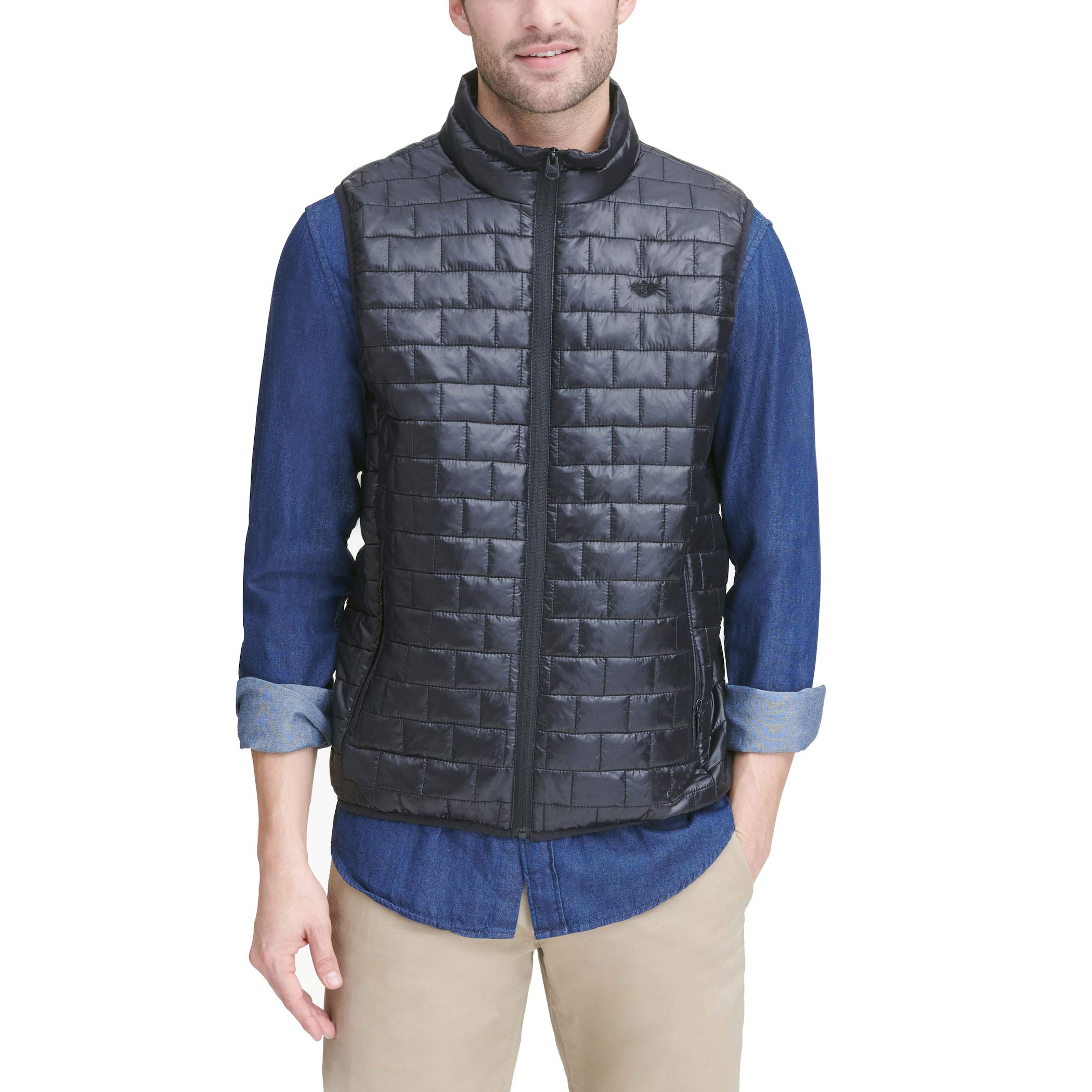 DKNY Men's Lightweight Ultra Loft Quilted Puffer Vest - Warm Winter Jacket for Outdoor Activities, Hiking & Casual Wear
