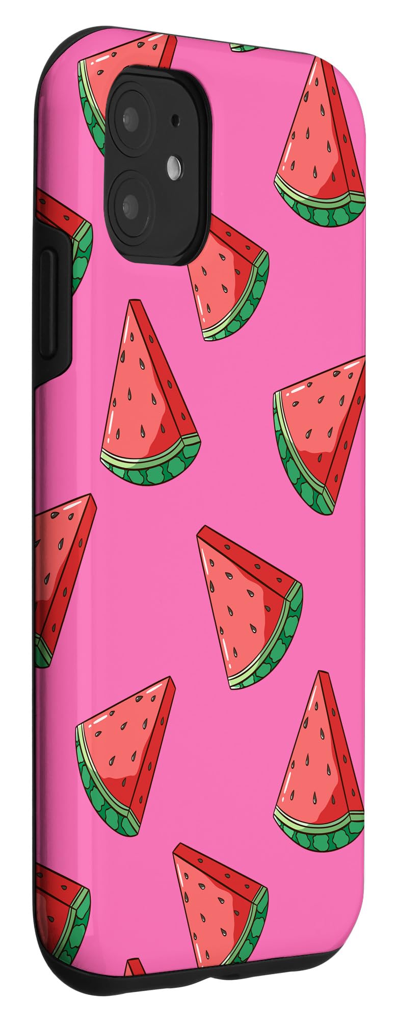 iPhone 11 Case - Cute Hot Pink Watermelon Pattern Protective Cover - Durable Slim Fit Shockproof Phone Case for Women Girls - Perfect for Summer, Beach, Pool Party & Everyday Use