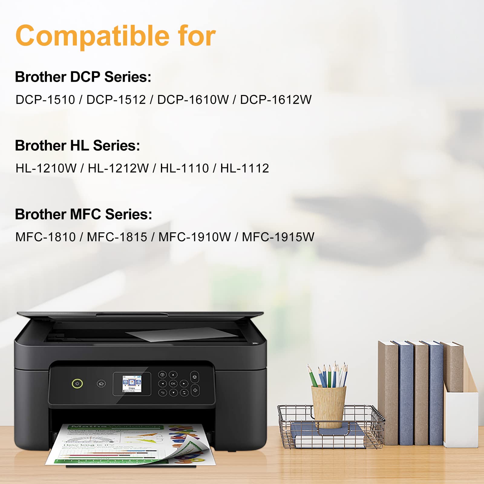 Brother TN1050 Toner Cartridge - 2 Black for DCP/HL/MFC Printers - Home & Office Use