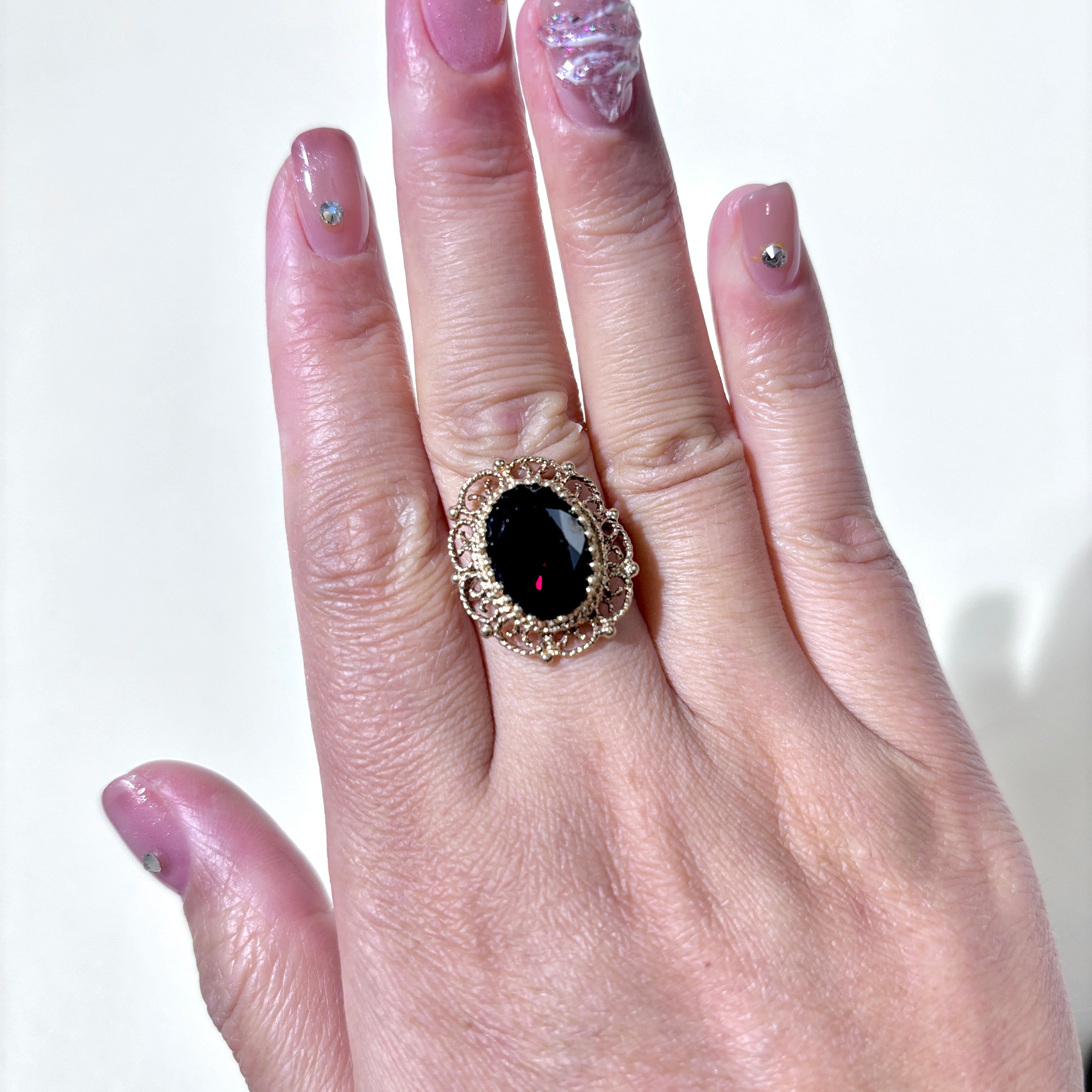 10K Yellow Gold Garnet Ring for Women - 7.01ct Genuine Garnet Gemstone, Size 7.75, Dainty Birthstone Jewelry - Perfect for Anniversary, Birthday Gifts & Everyday Elegance