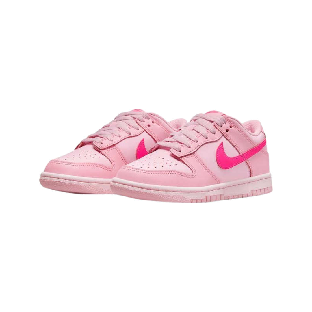 Nike Dunk Low GS Triple Pink Sneakers - Medium Soft Pink Foam Sole for Women & Girls | Perfect for Casual Wear, School, and Street Style