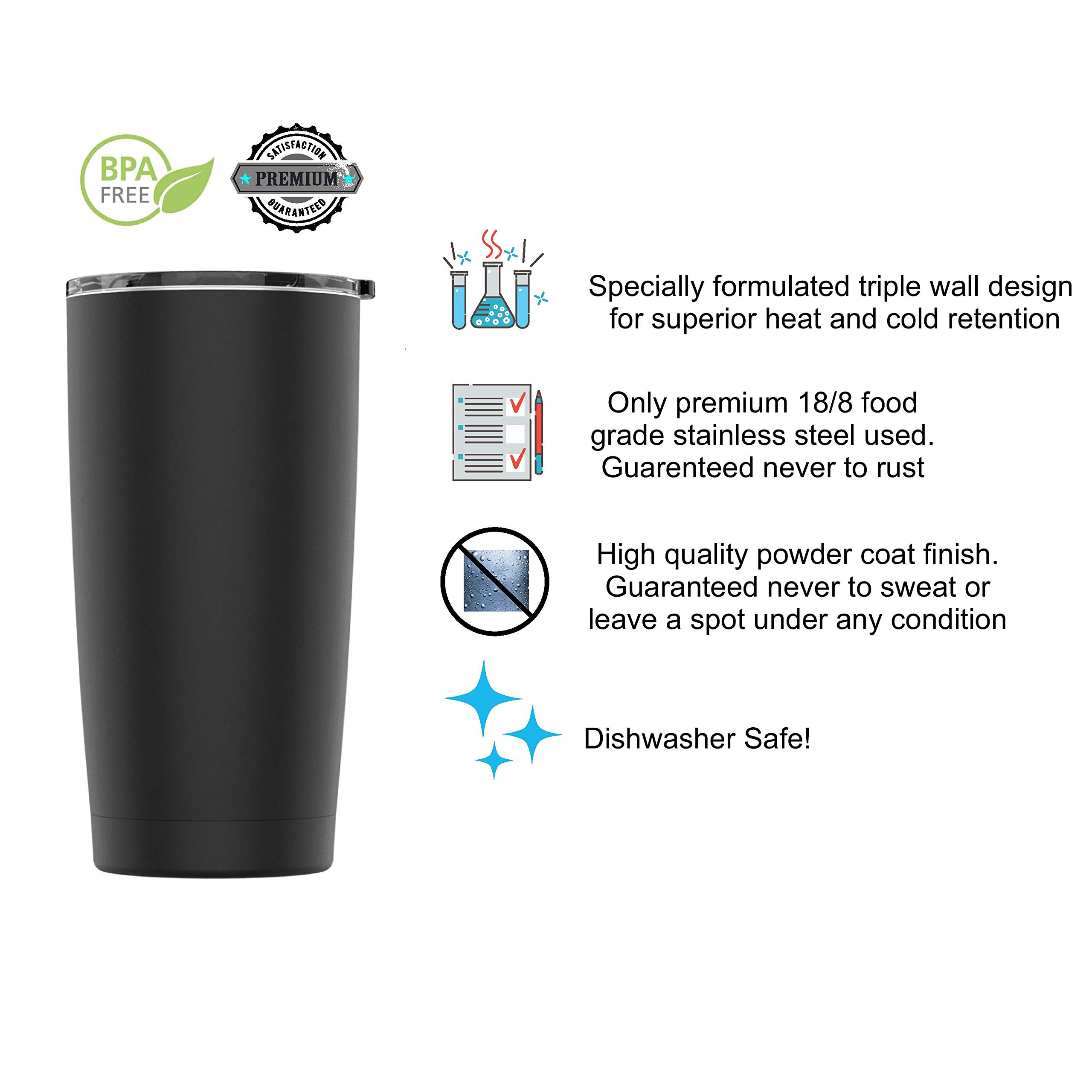 **Laser Engraved Stainless Steel Tumbler with Splash Proof Lid & 2 Straws - 20oz Triple Wall Vacuum Insulated Coffee Cup for Travel, Camping, Work & Gifts - Powder Coated Black (Momsicle Design)**    **Use Cases:** Perfect for keeping drinks hot or cold during travel, outdoor adventures, office use, or as a thoughtful personalized gift for moms and loved ones.