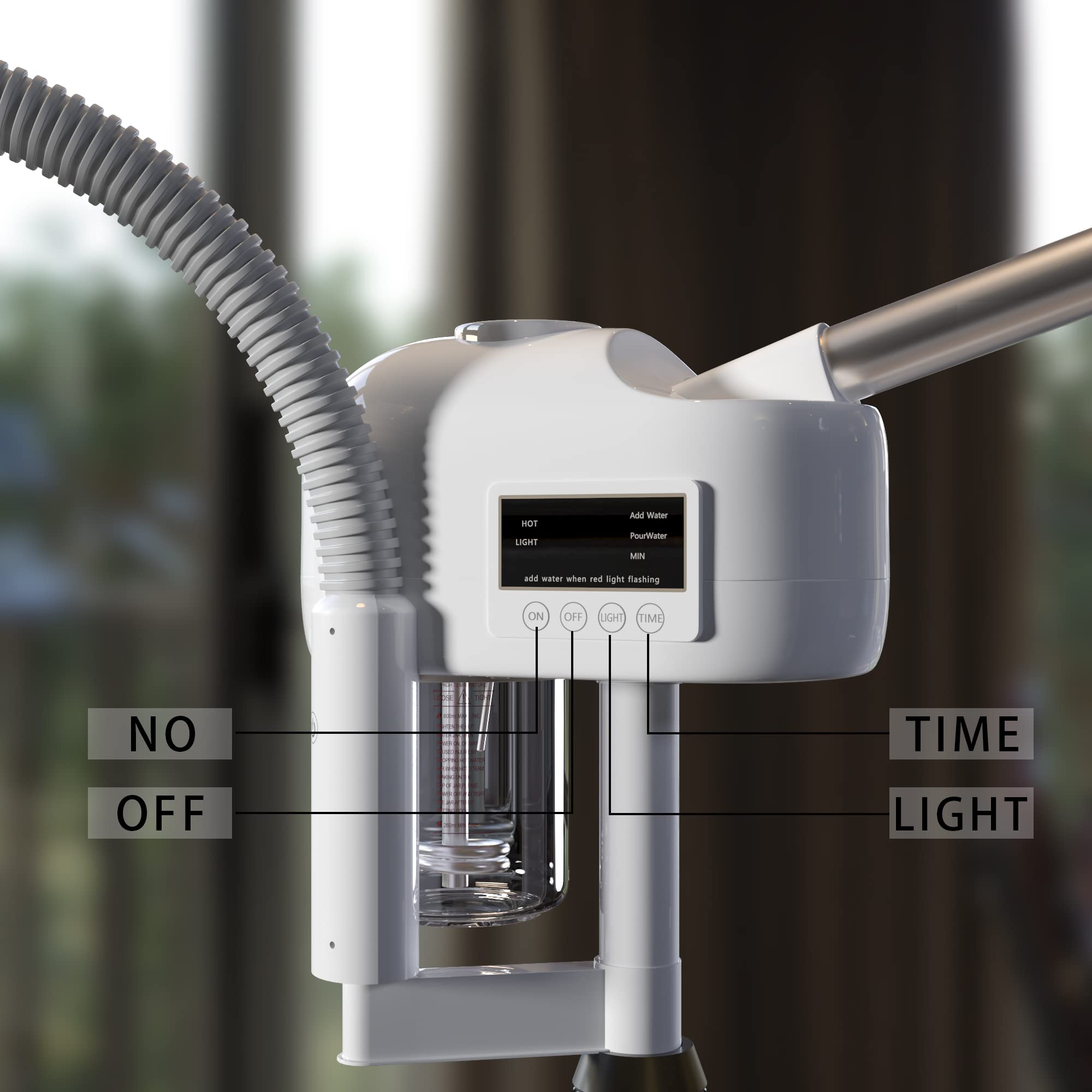 Professional 2-in-1 Facial Steamer with Magnifying Lamp for Estheticians - Deep Cleaning Face Steamer for Spa & Home Skincare Treatments