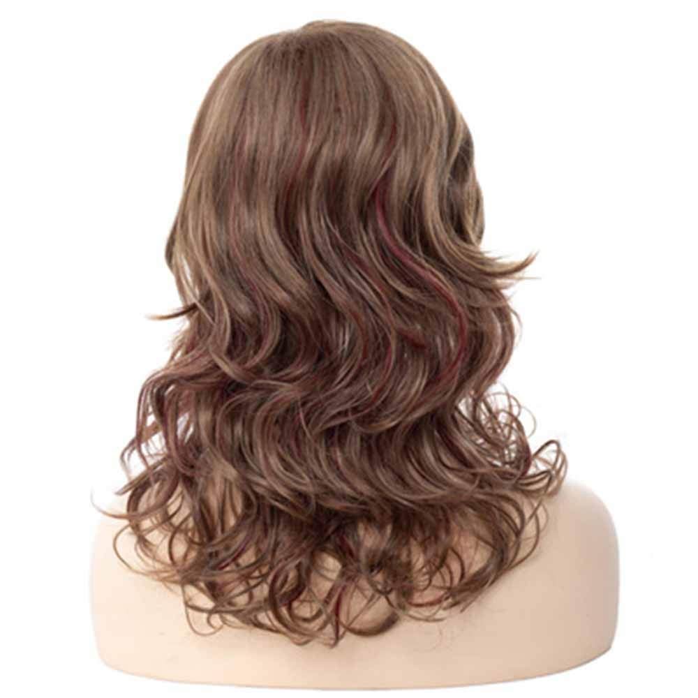 Nuanxin Short Curly Wigs for Women - European & Skin Tone Synthetic Hair Wig - Natural Fluffy Short Hair for Daily Wear & Cosplay