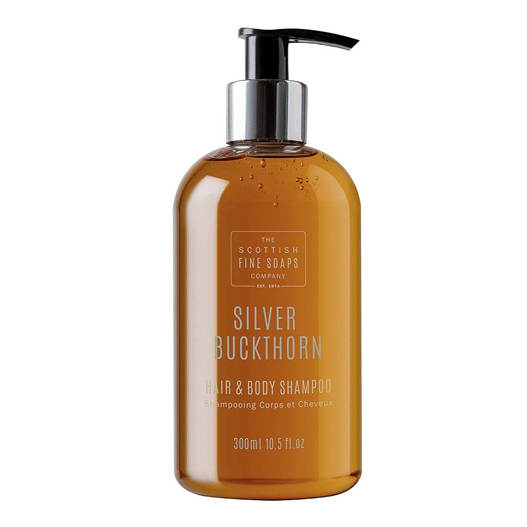 Scottish Fine Soaps Silver Buckthorn Hair & Body Shampoo - Natural Moisturizing Shampoo & Body Wash for Dry Skin - Perfect for Travel, Gym & Everyday Use