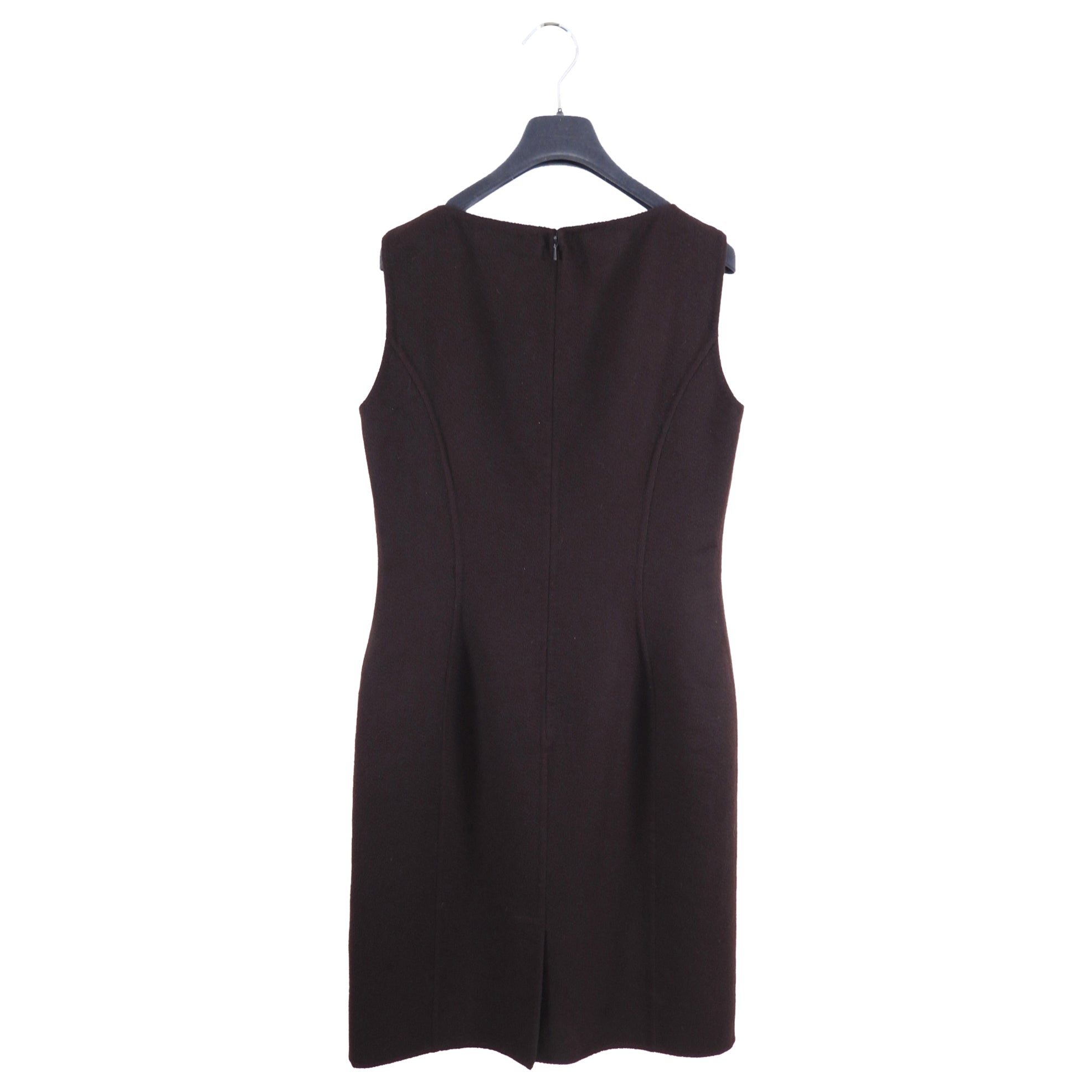Christian Dior Brown Double Faced Cashmere Sleeveless Dress Size FR42 / US 10 - Luxury Cashmere Dress for Women, Perfect for Evening Parties & Special Occasions