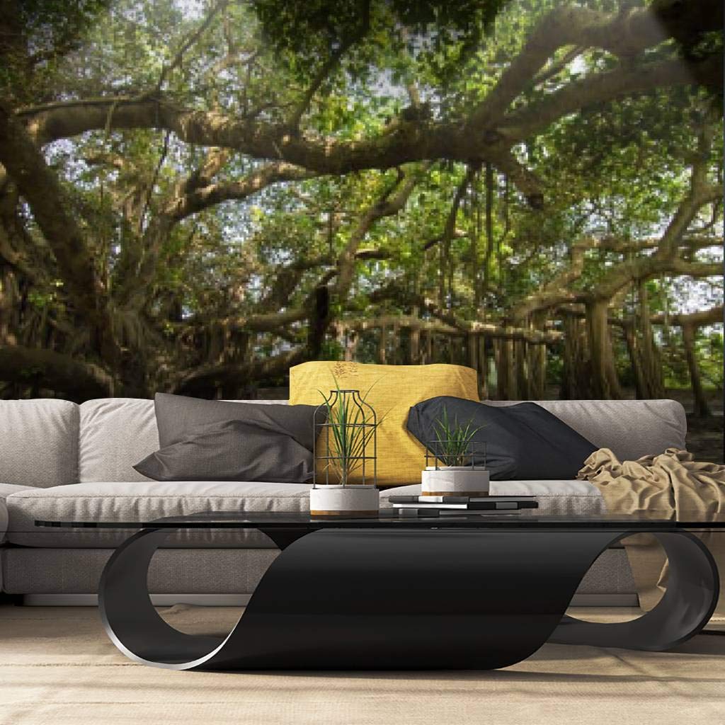 Banyan Tree Peel and Stick Wallpaper - Self Adhesive Removable Vinyl Wall Mural for Home Decor | Large Wall Sticker, Shelf Paper | Perfect for Living Room, Bedroom & Nursery