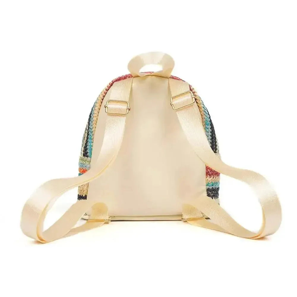 Stylish Straw Woven Backpack for Women - Trendy Summer Beach Bag, Boho Chic Purse for Travel, Shopping & Outdoor Adventures