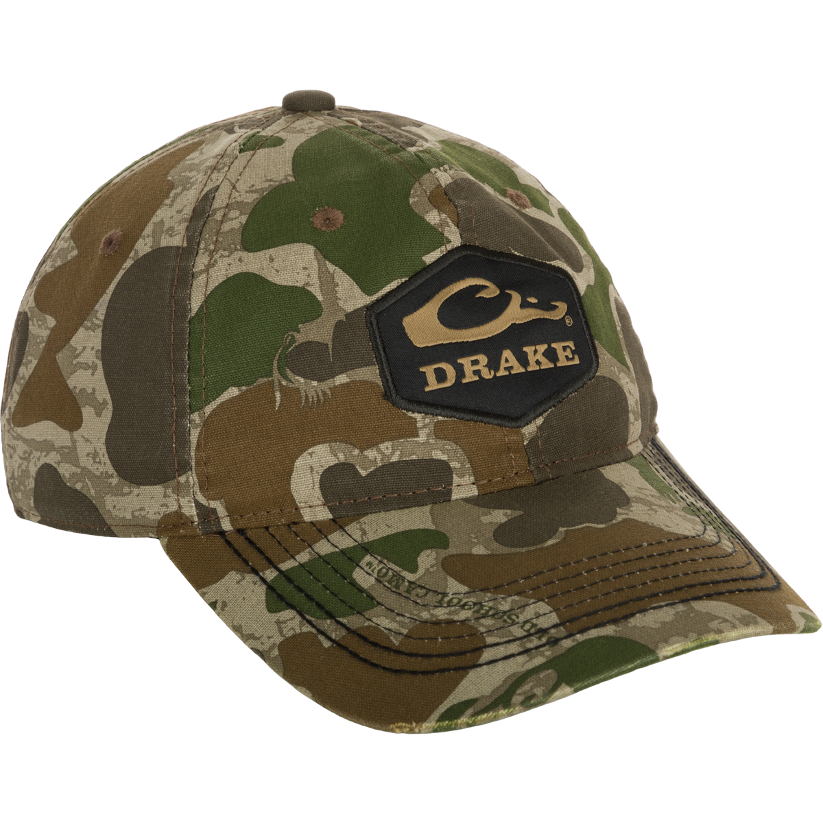 Tactical Camo Cotton Twill Hex Patch Cap - Military Style Adjustable Baseball Hat for Outdoor Hunting, Hiking & Adventure Activities