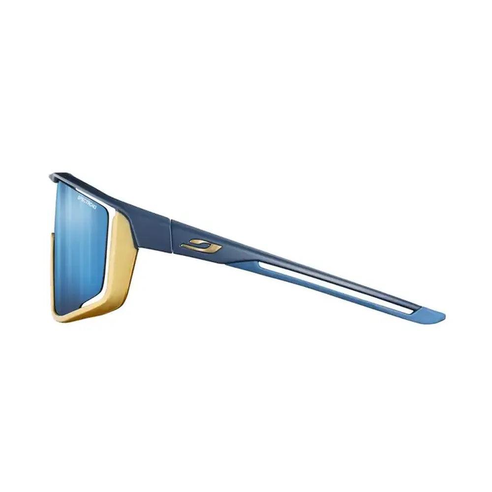 Julbo Fury SP3 CF Sunglasses - Dark Blue & Gold Frame for Cycling, Running & Outdoor Sports - UV Protection & Polarized Lenses